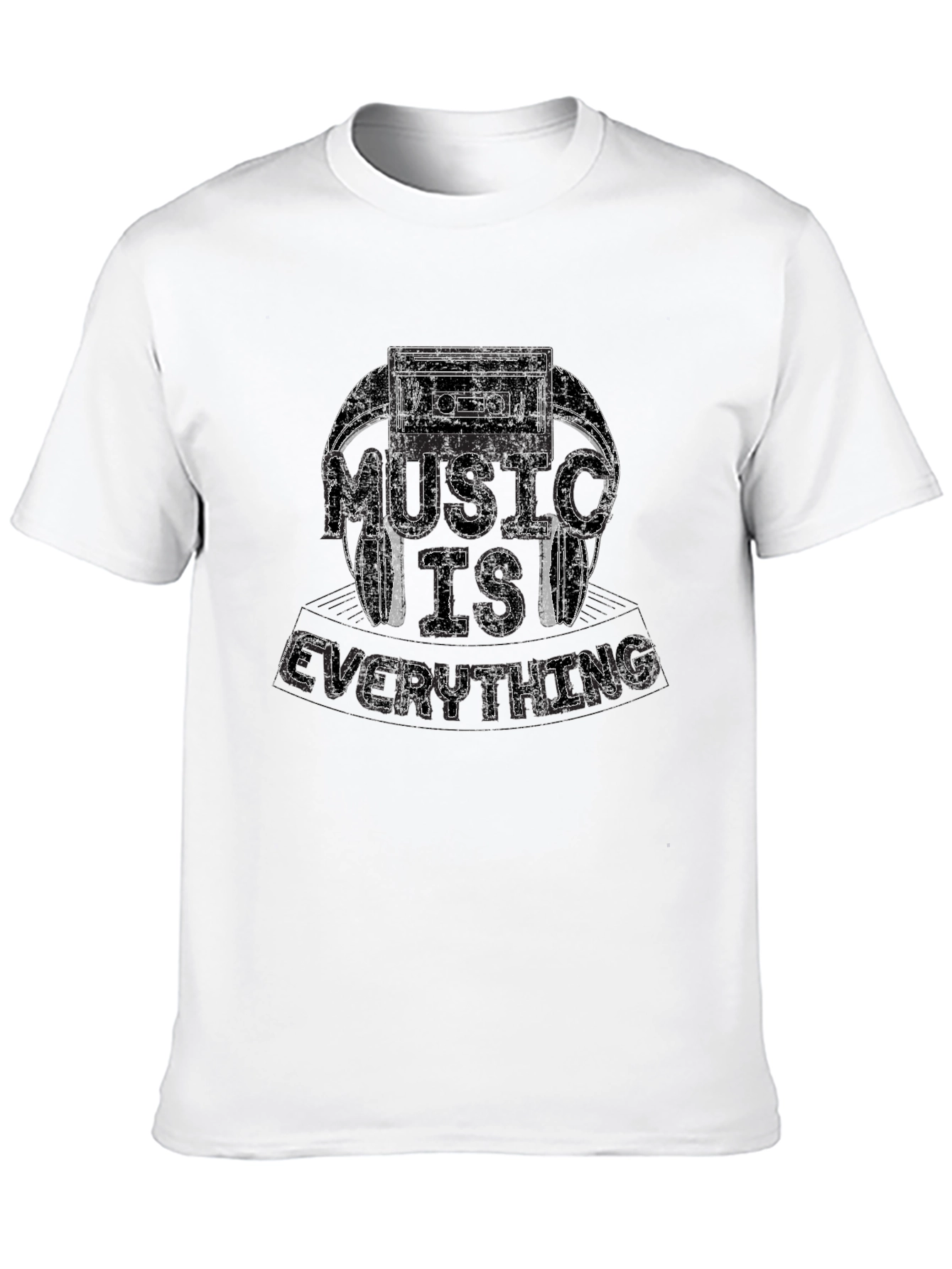 Music Is Everything Black Graphic Tee