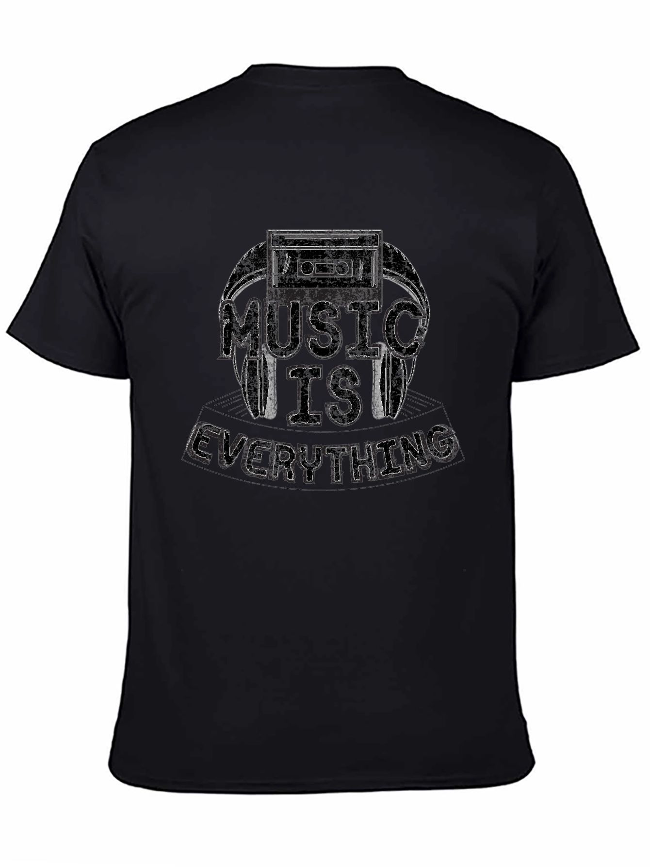 Music Is Everything Black Graphic Tee