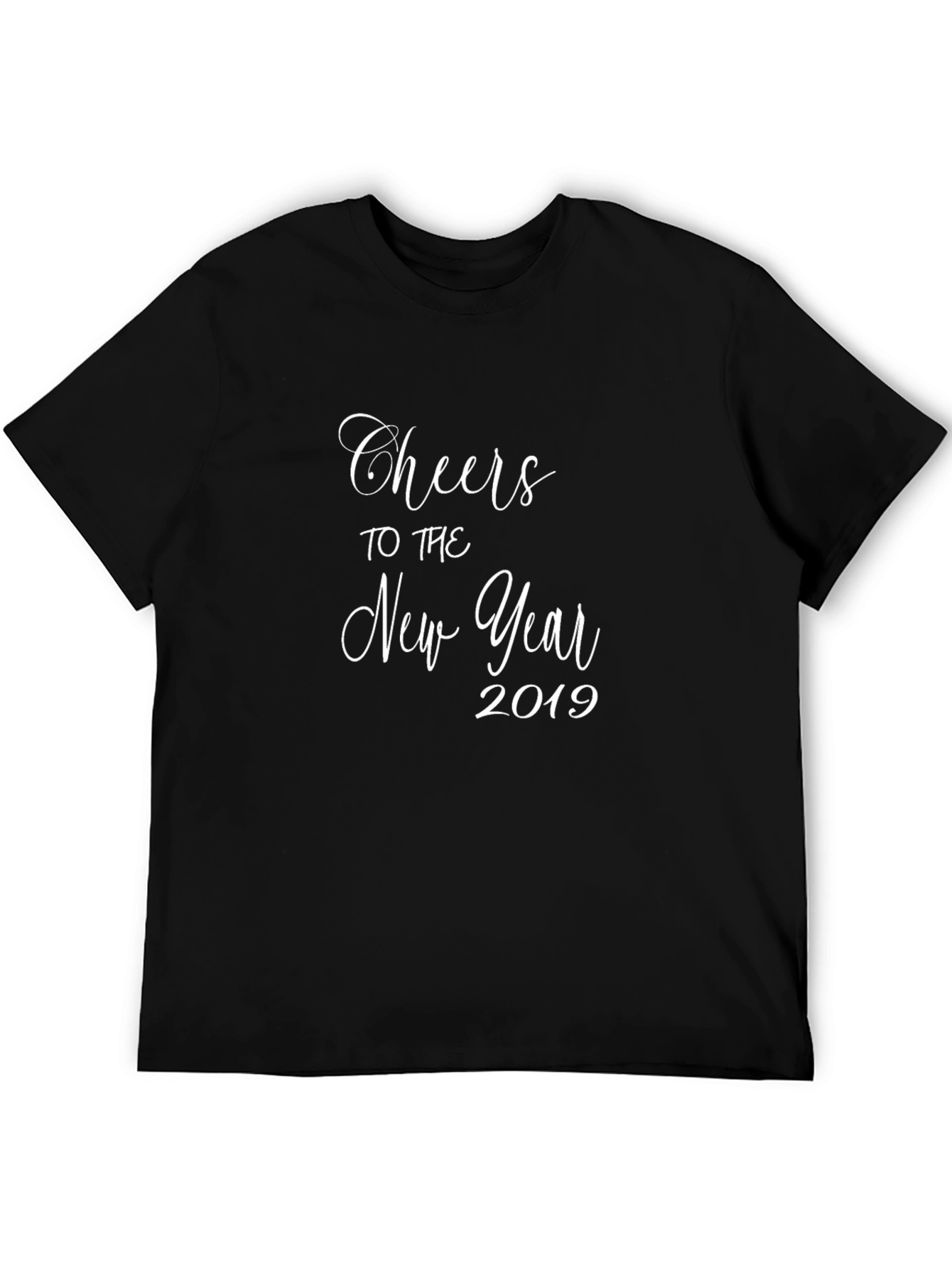 Cheers to the New Year 2019 Black T-Shirt