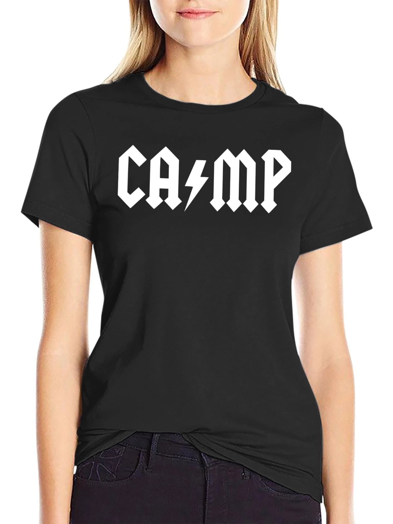 CAMP AC/DC Style Black T-Shirt