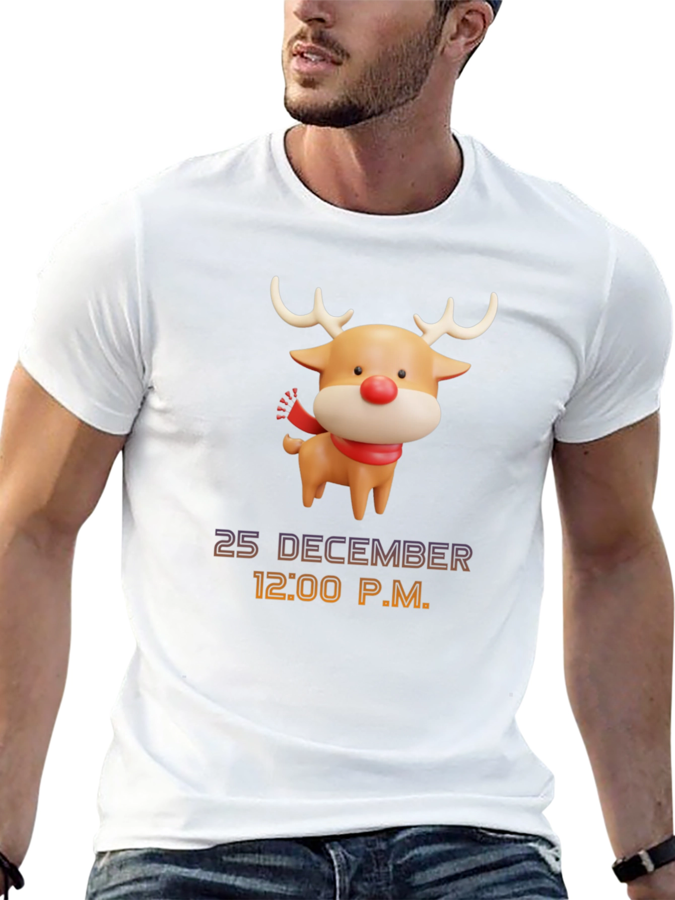 Festive Reindeer Christmas Tee