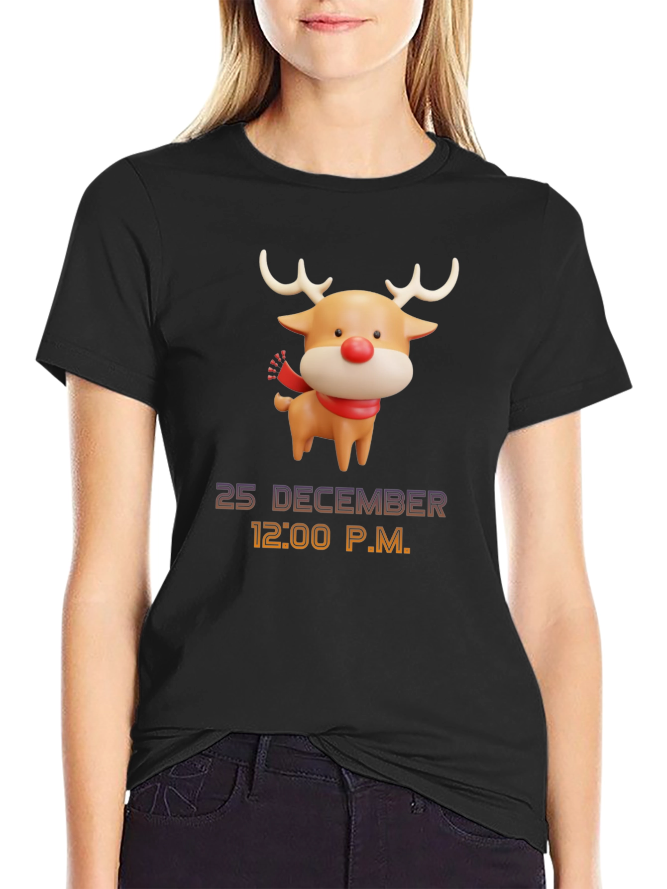 Festive Reindeer Christmas Tee