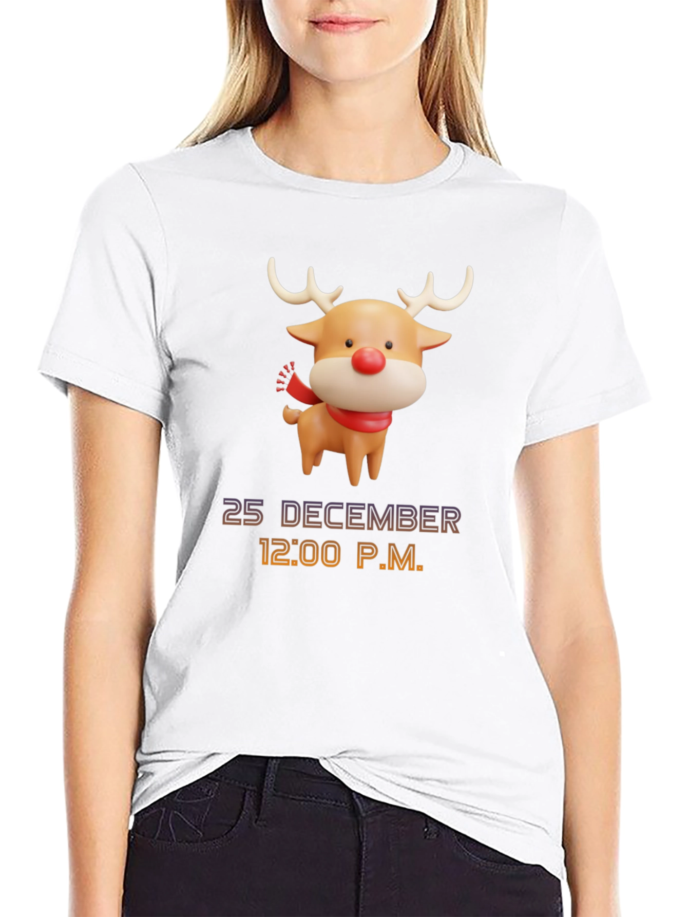Festive Reindeer Christmas Tee
