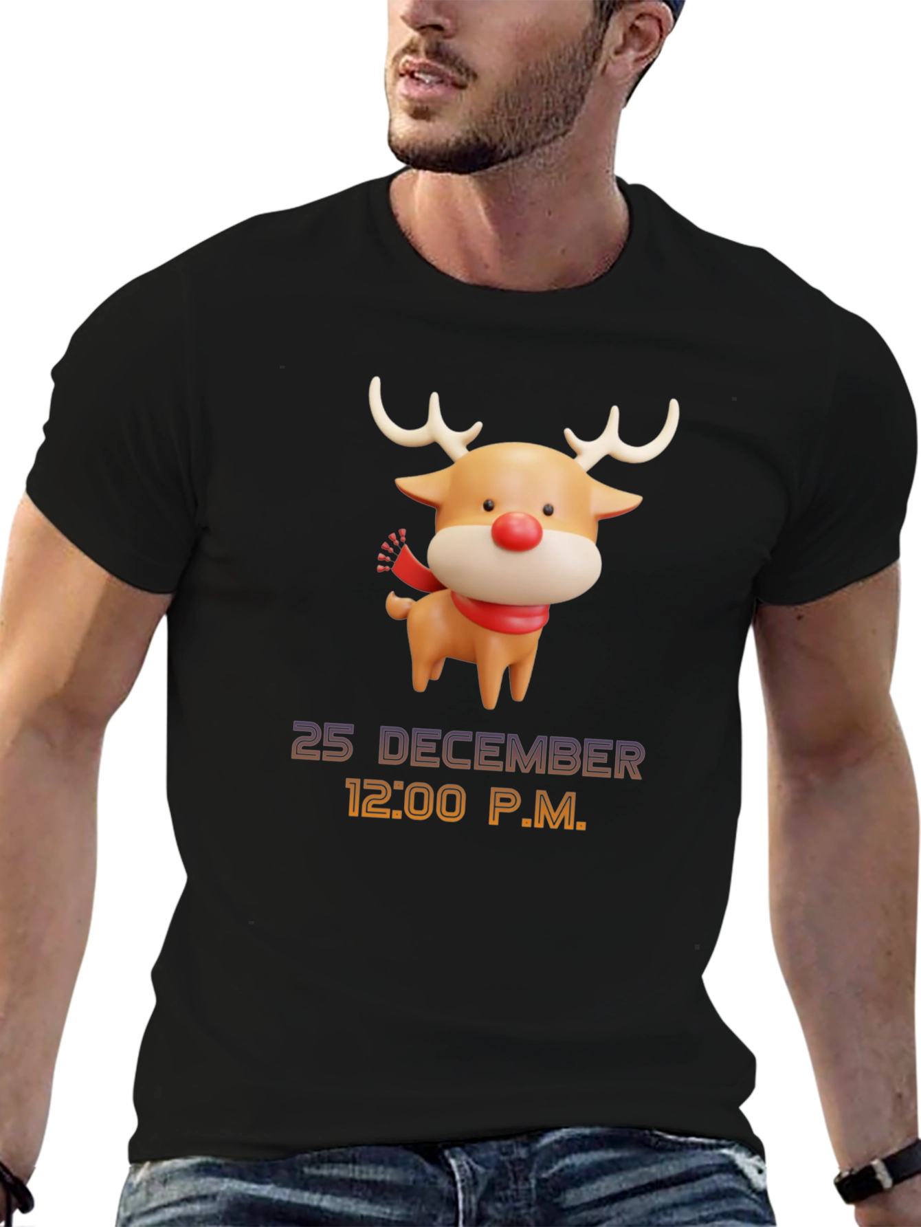 Festive Reindeer Christmas Tee