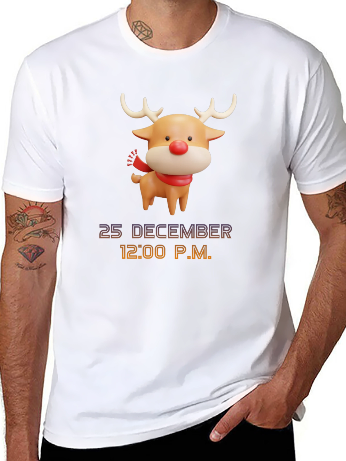 Festive Reindeer Christmas Tee