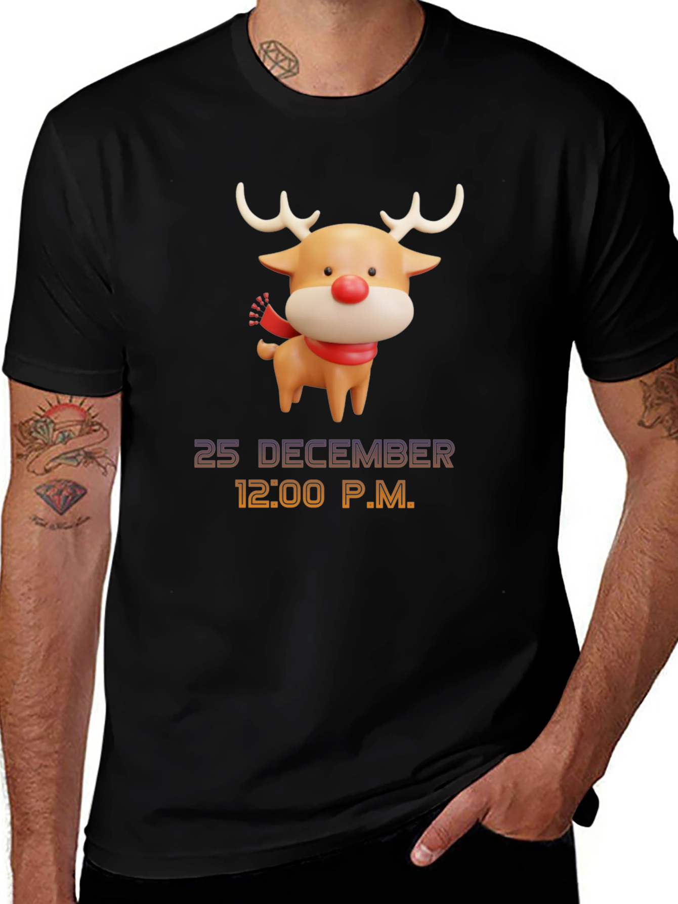 Festive Reindeer Christmas Tee