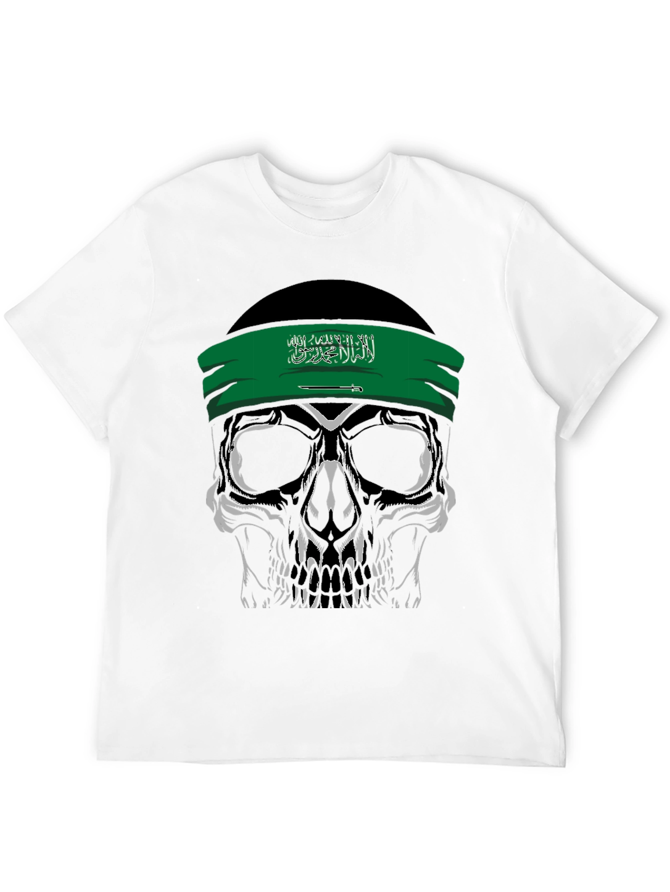 Saudi Skull T-Shirt - Edgy Saudi Arabia Pride