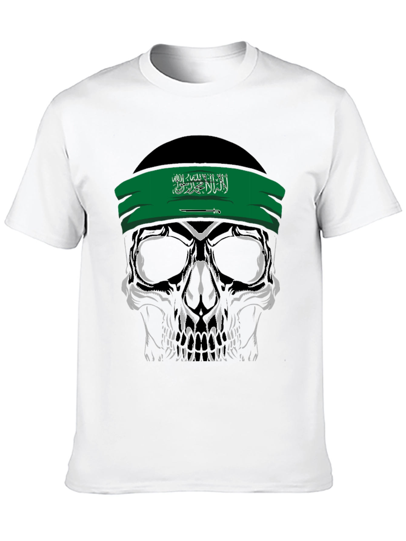 Saudi Skull T-Shirt - Edgy Saudi Arabia Pride