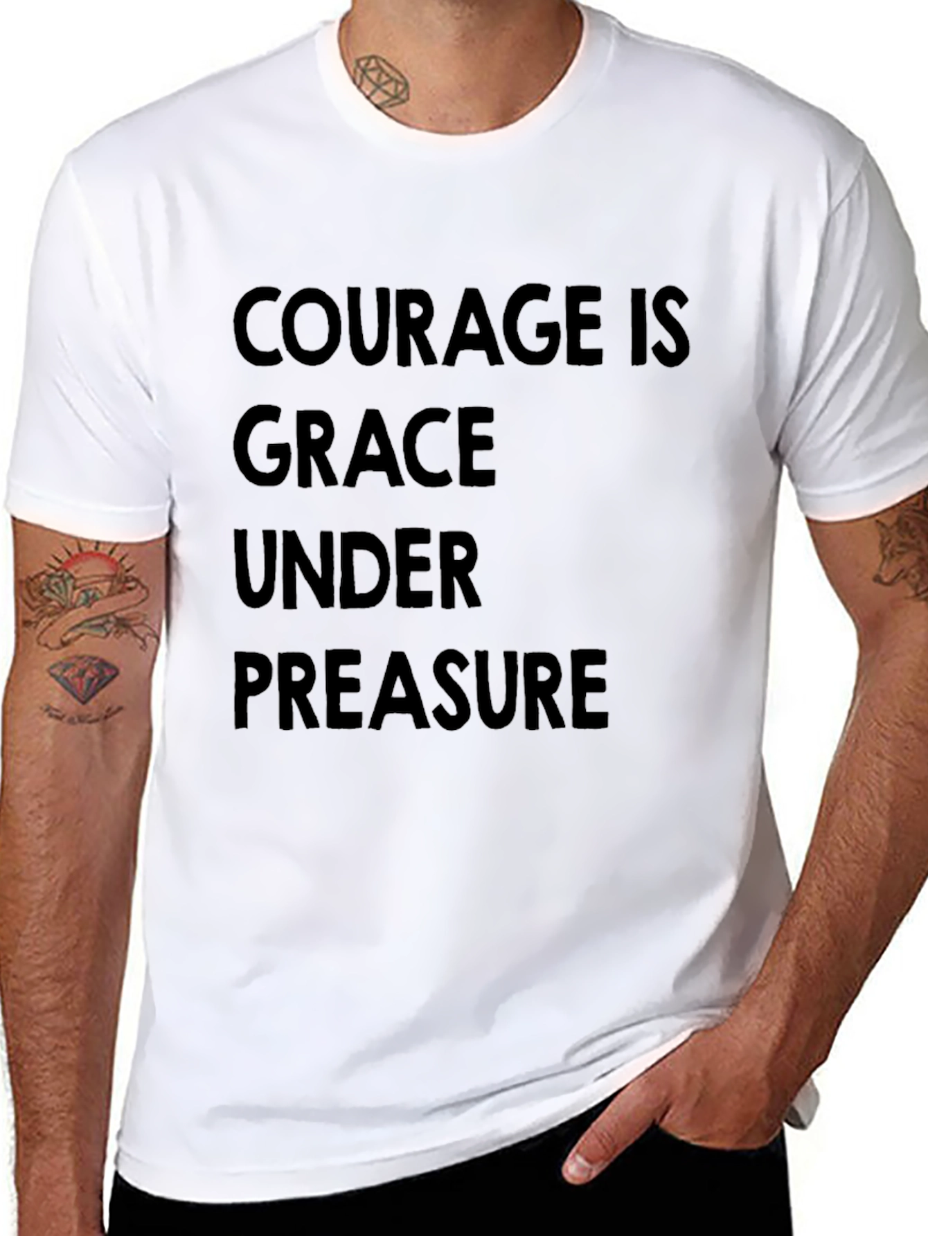 Courage Is Grace Under Pressure Black T-Shirt