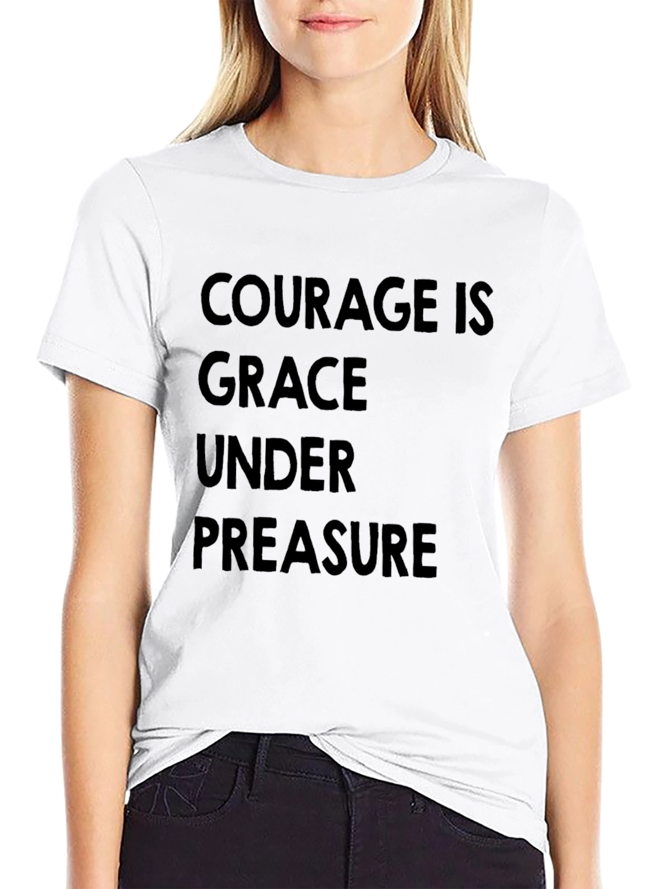 Courage Is Grace Under Pressure Black T-Shirt