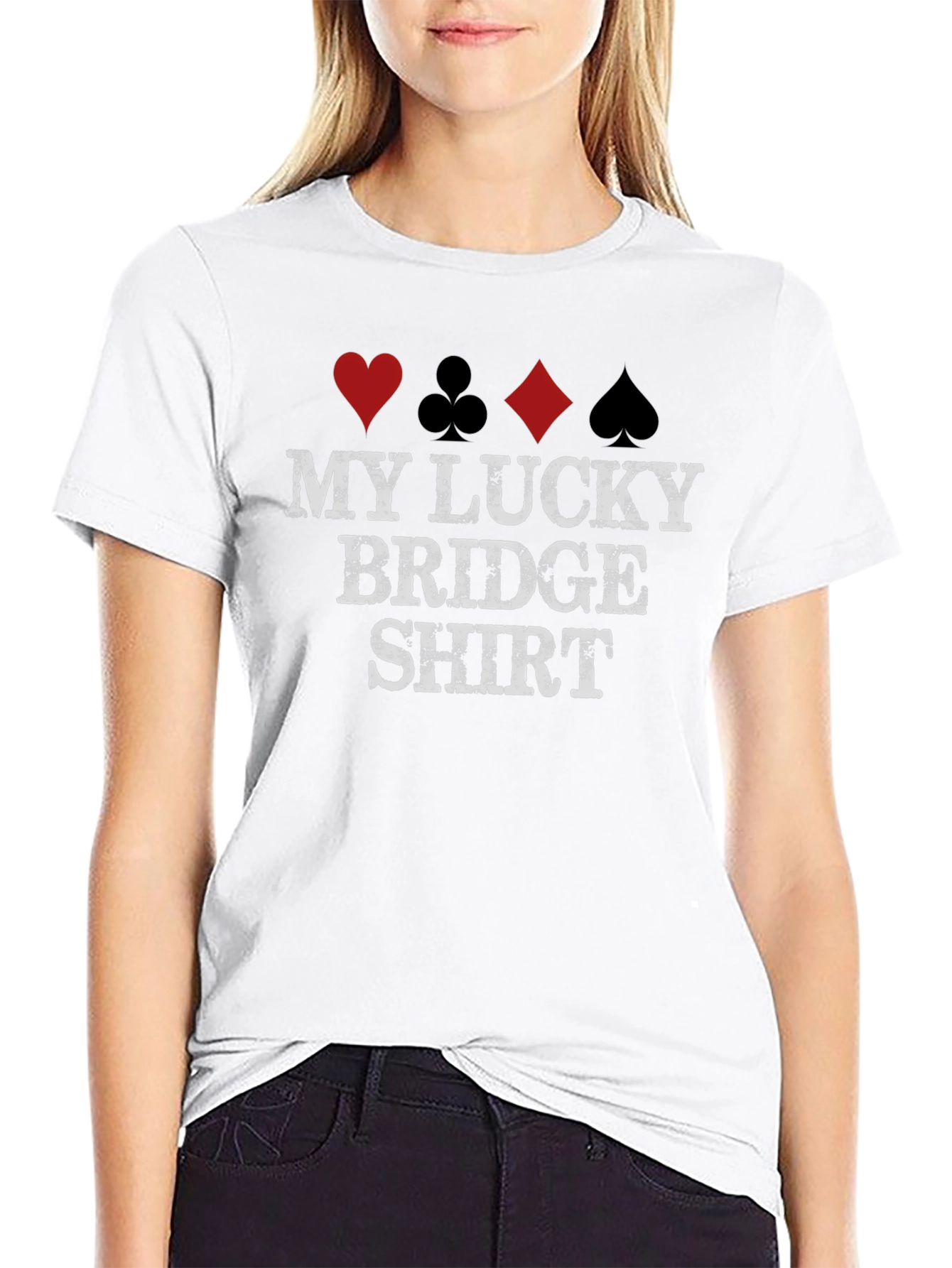 Lucky Bridge Shirt - Card Suit Design Tee