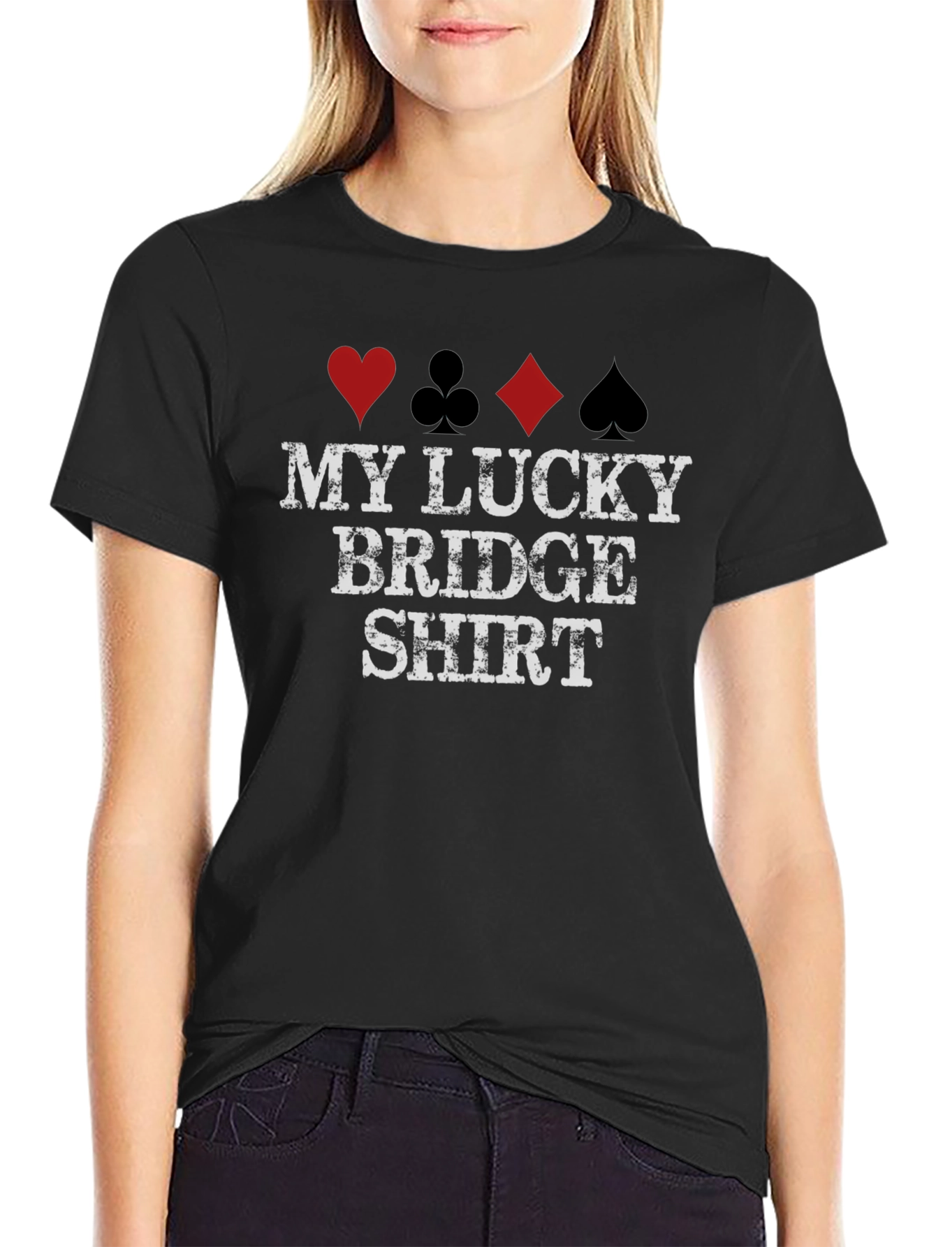 Lucky Bridge Shirt - Card Suit Design Tee
