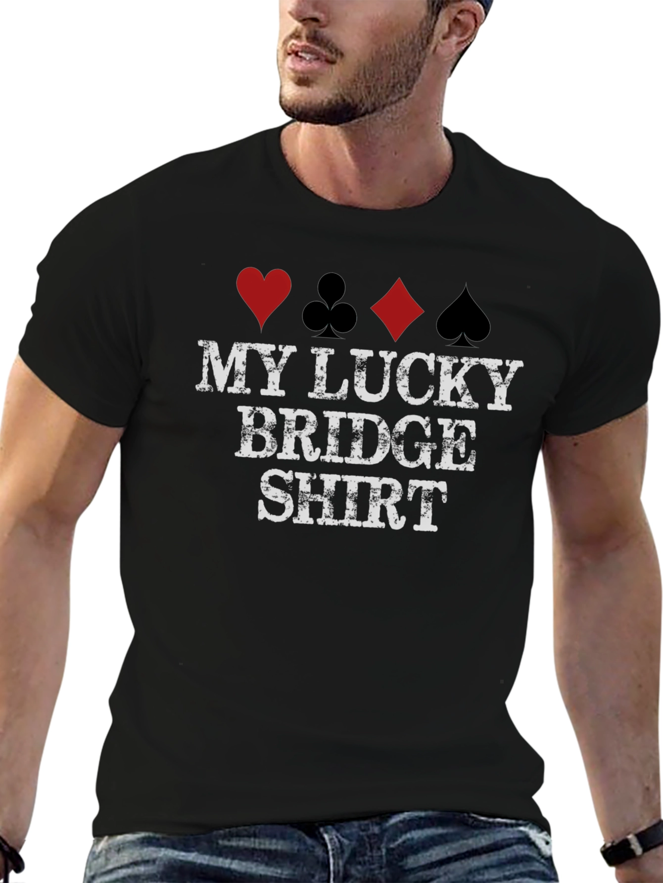 Lucky Bridge Shirt - Card Suit Design Tee