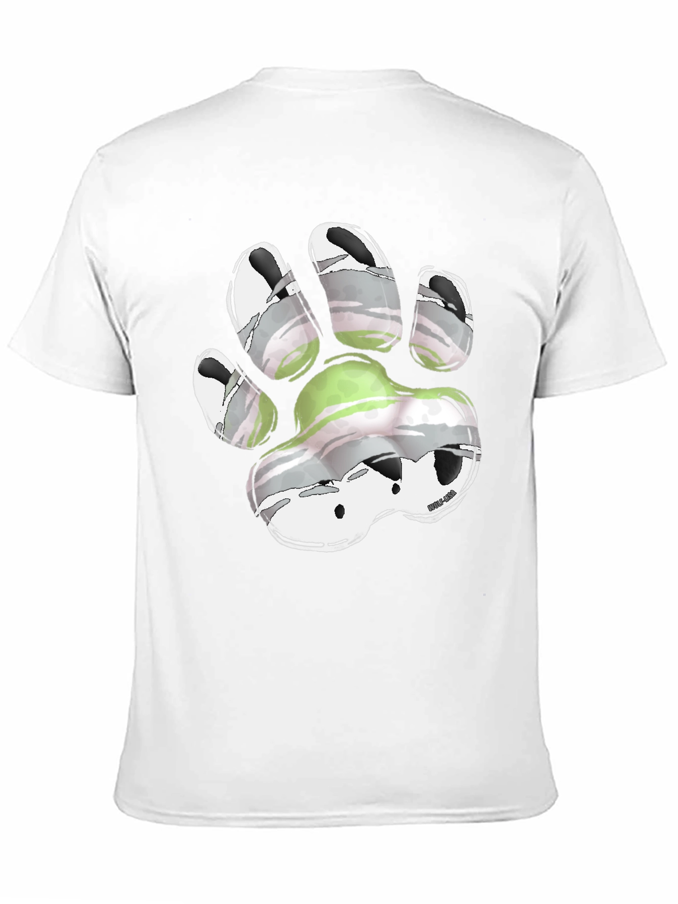 Aromantic Pride Paw Print T-Shirt