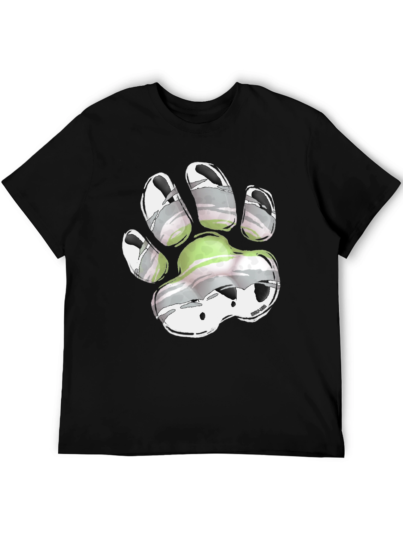 Aromantic Pride Paw Print T-Shirt