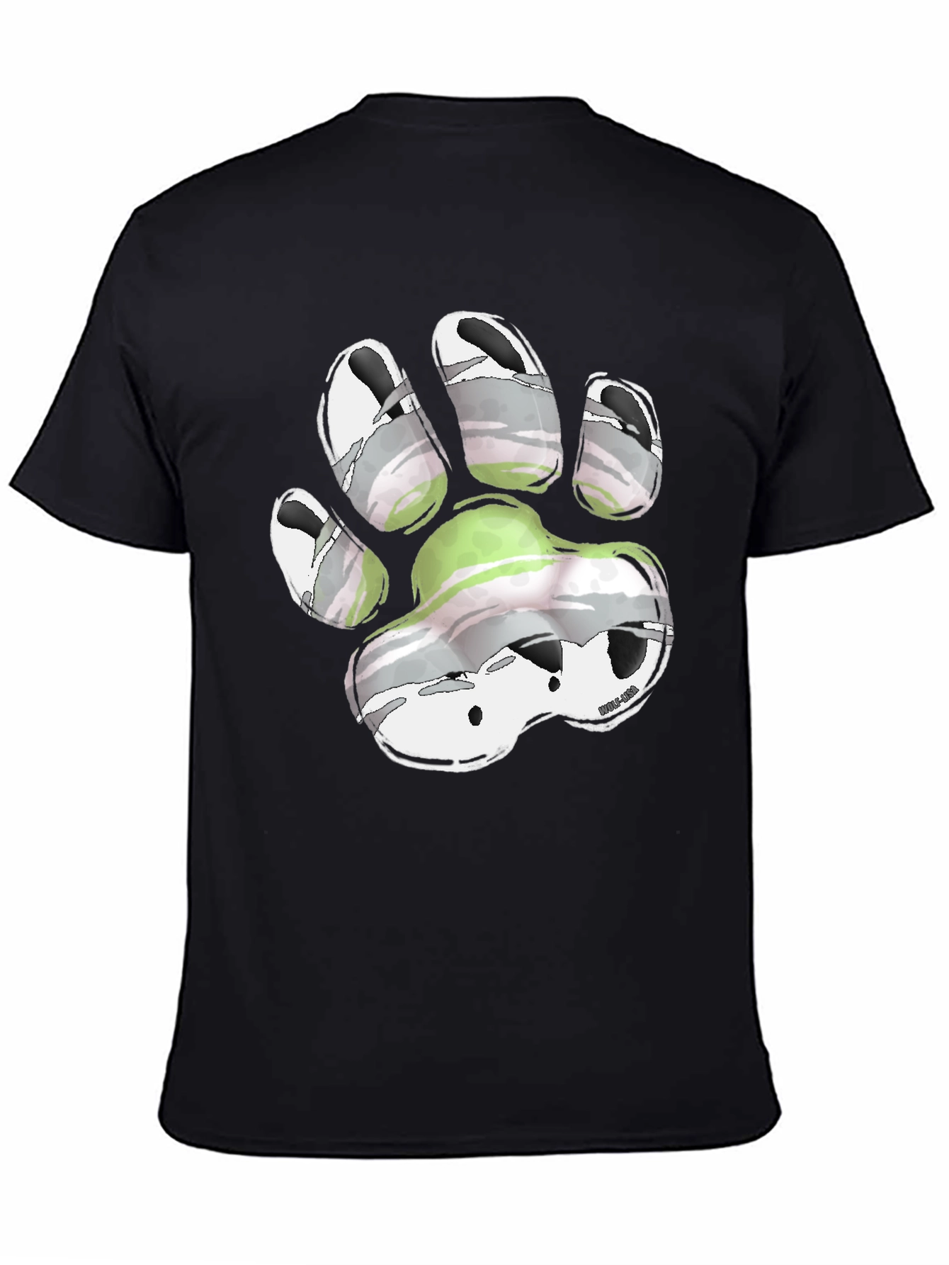 Aromantic Pride Paw Print T-Shirt