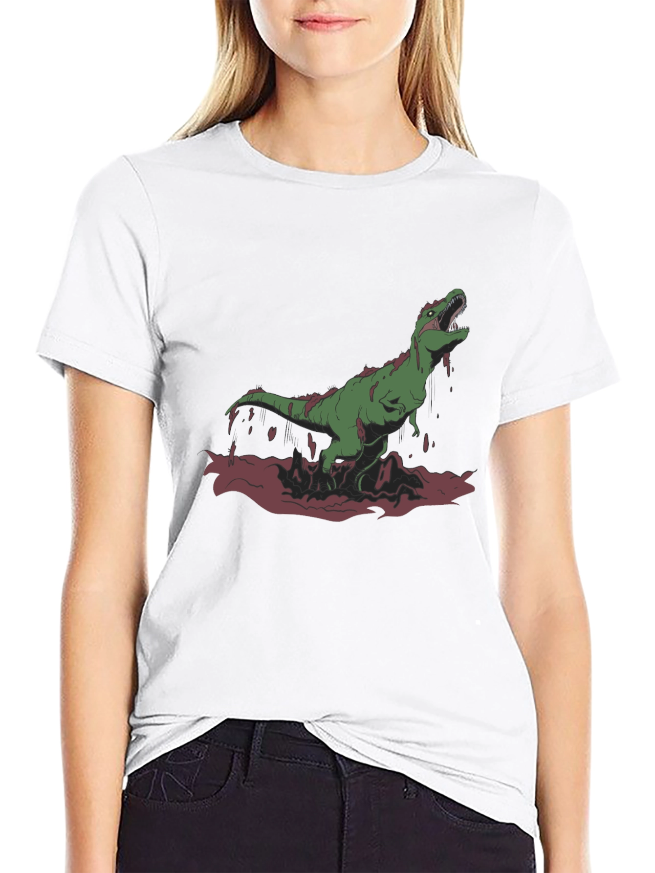 Dinosaur Graphic T-Shirt - Black