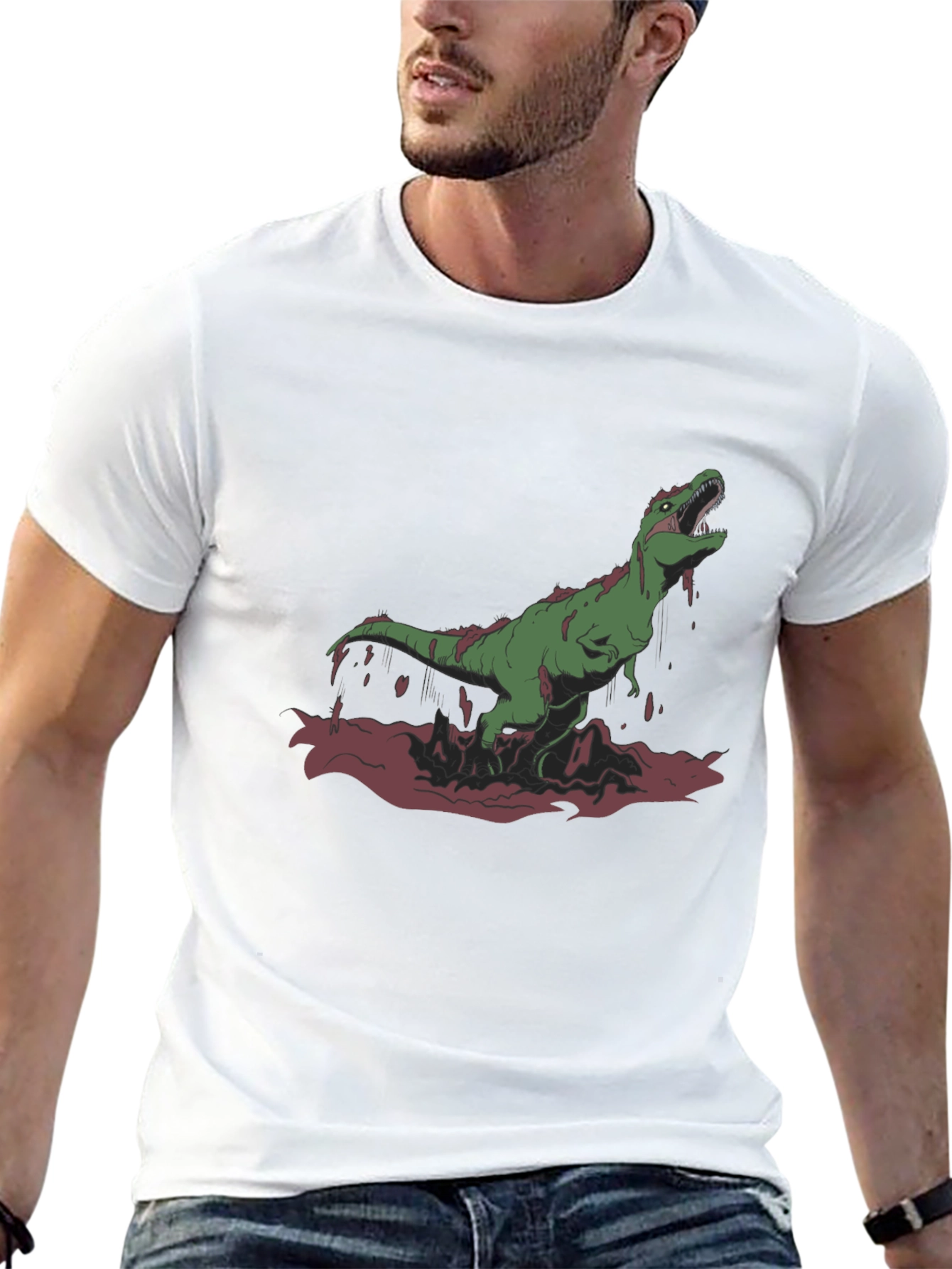 Dinosaur Graphic T-Shirt - Black