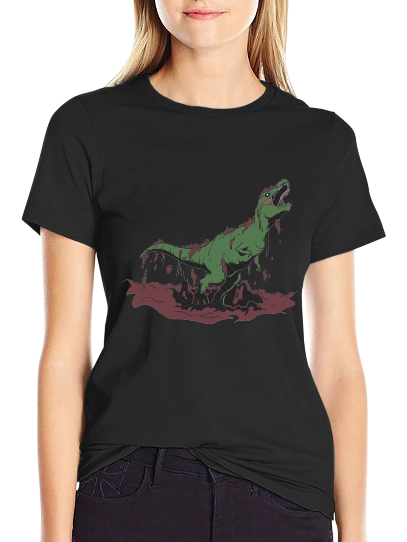 Dinosaur Graphic T-Shirt - Black