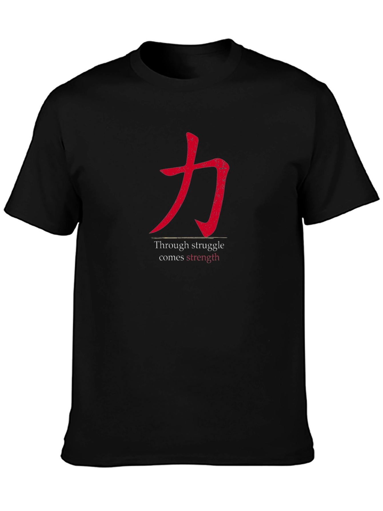 Strength Through Struggle Mens Black T-Shirt