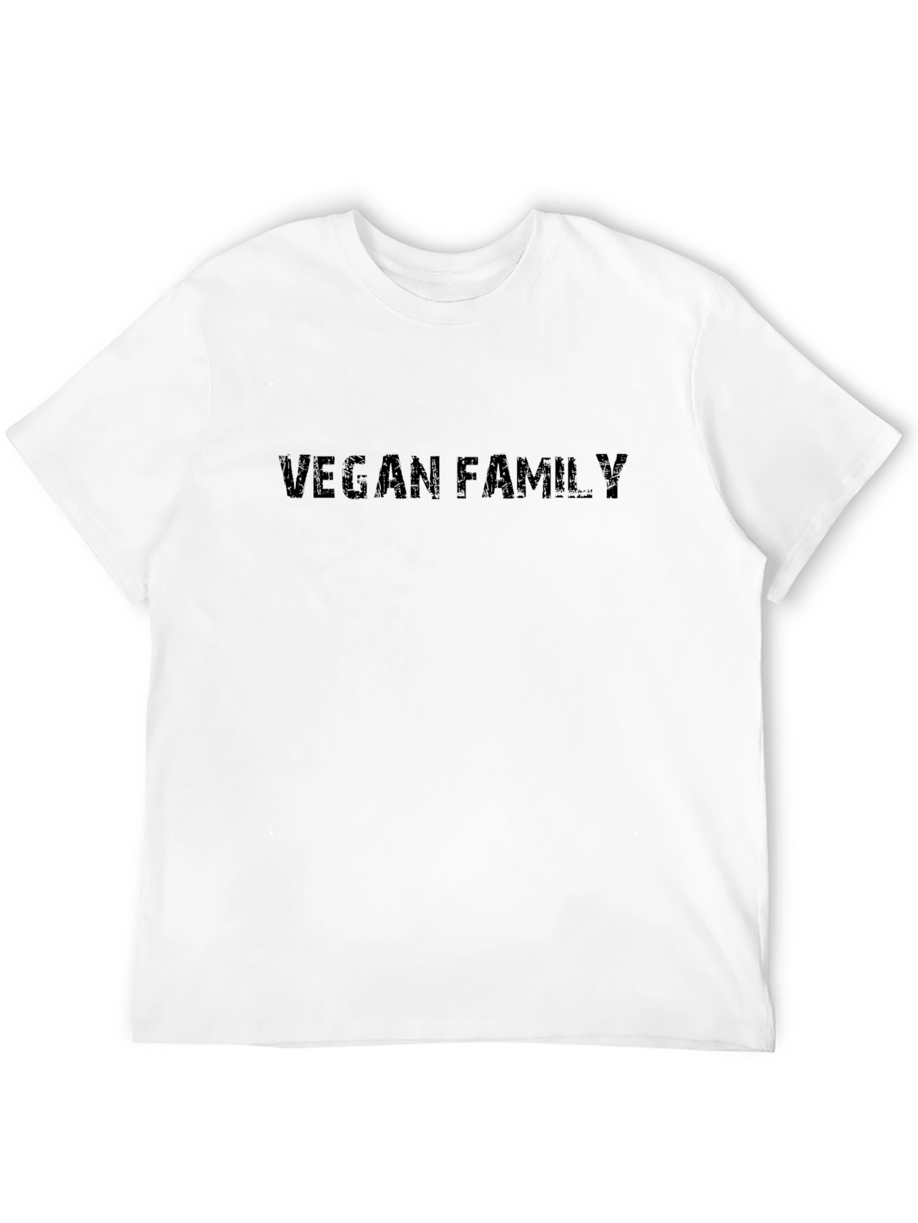 Vegan Family Black Crewneck T-Shirt