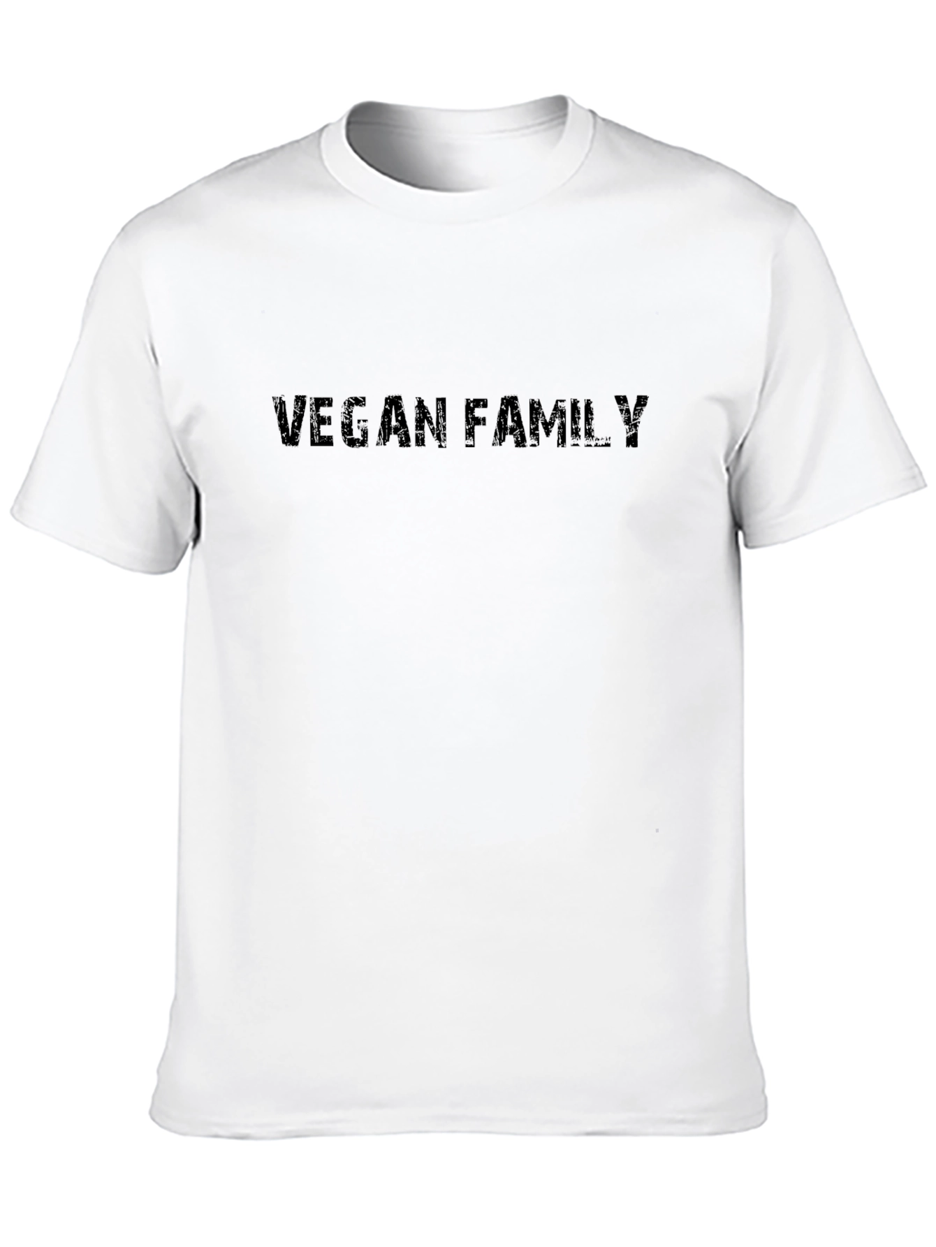 Vegan Family Black Crewneck T-Shirt