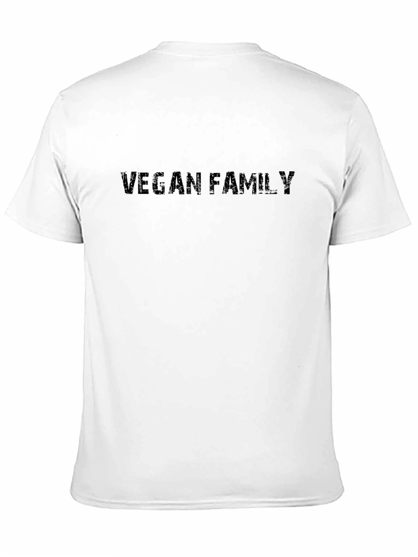 Vegan Family Black Crewneck T-Shirt