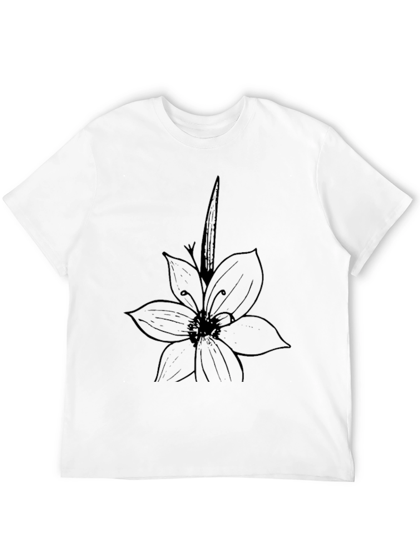 Black Floral Graphic Tee - Casual Style