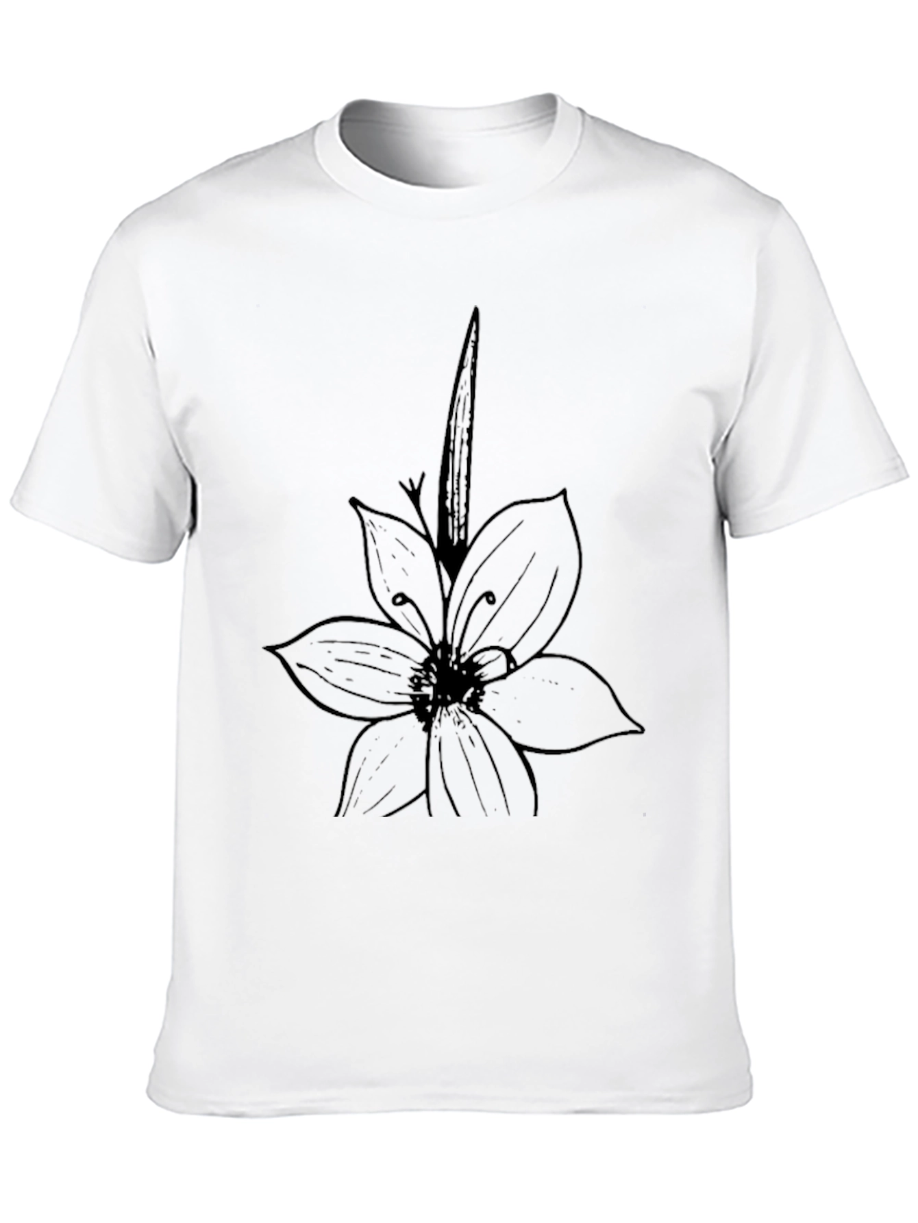 Black Floral Graphic Tee - Casual Style