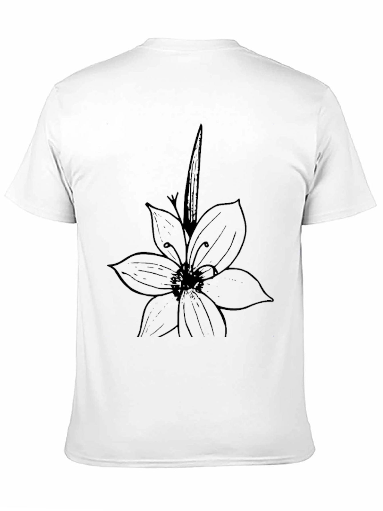Black Floral Graphic Tee - Casual Style