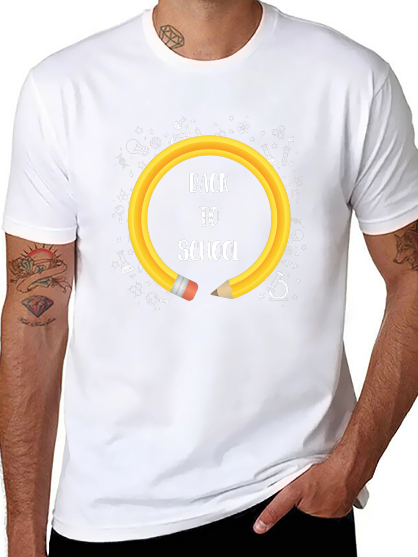 Back To School Pencil Circle T-Shirt