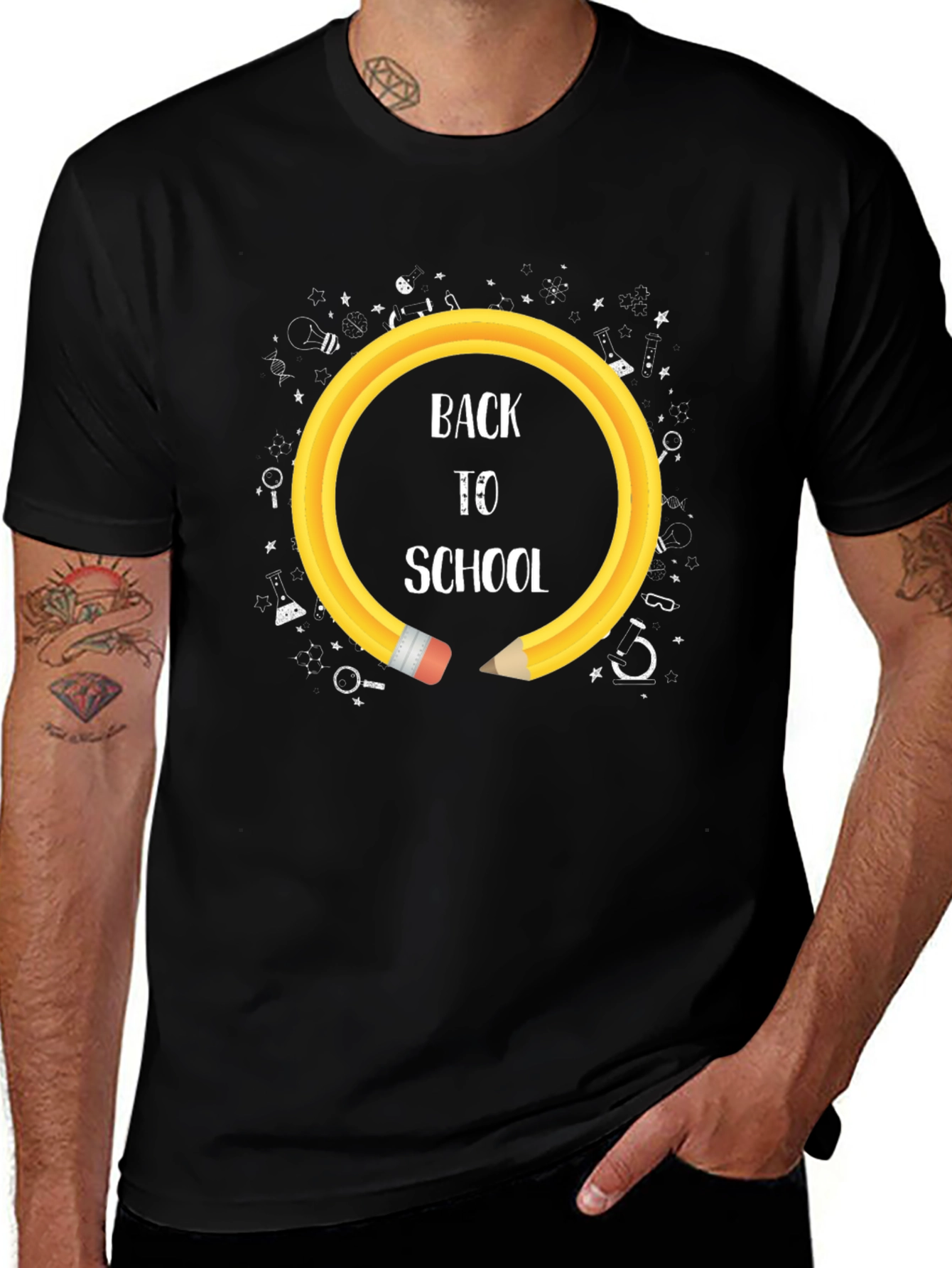 Back To School Pencil Circle T-Shirt