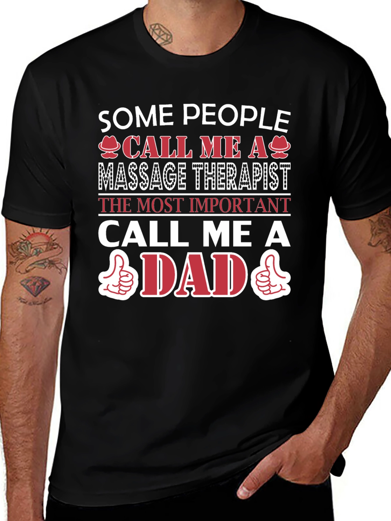 Massage Therapist Dad T-Shirt - Gift for Fathers