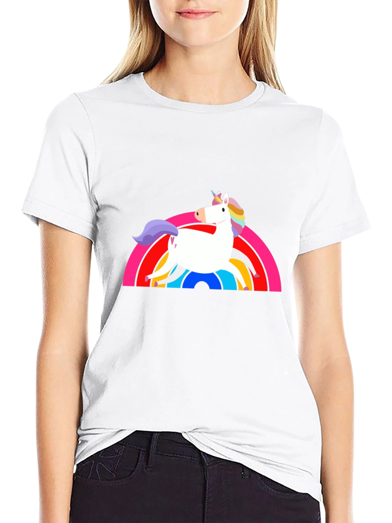Unicorn Rainbow Graphic T-Shirt