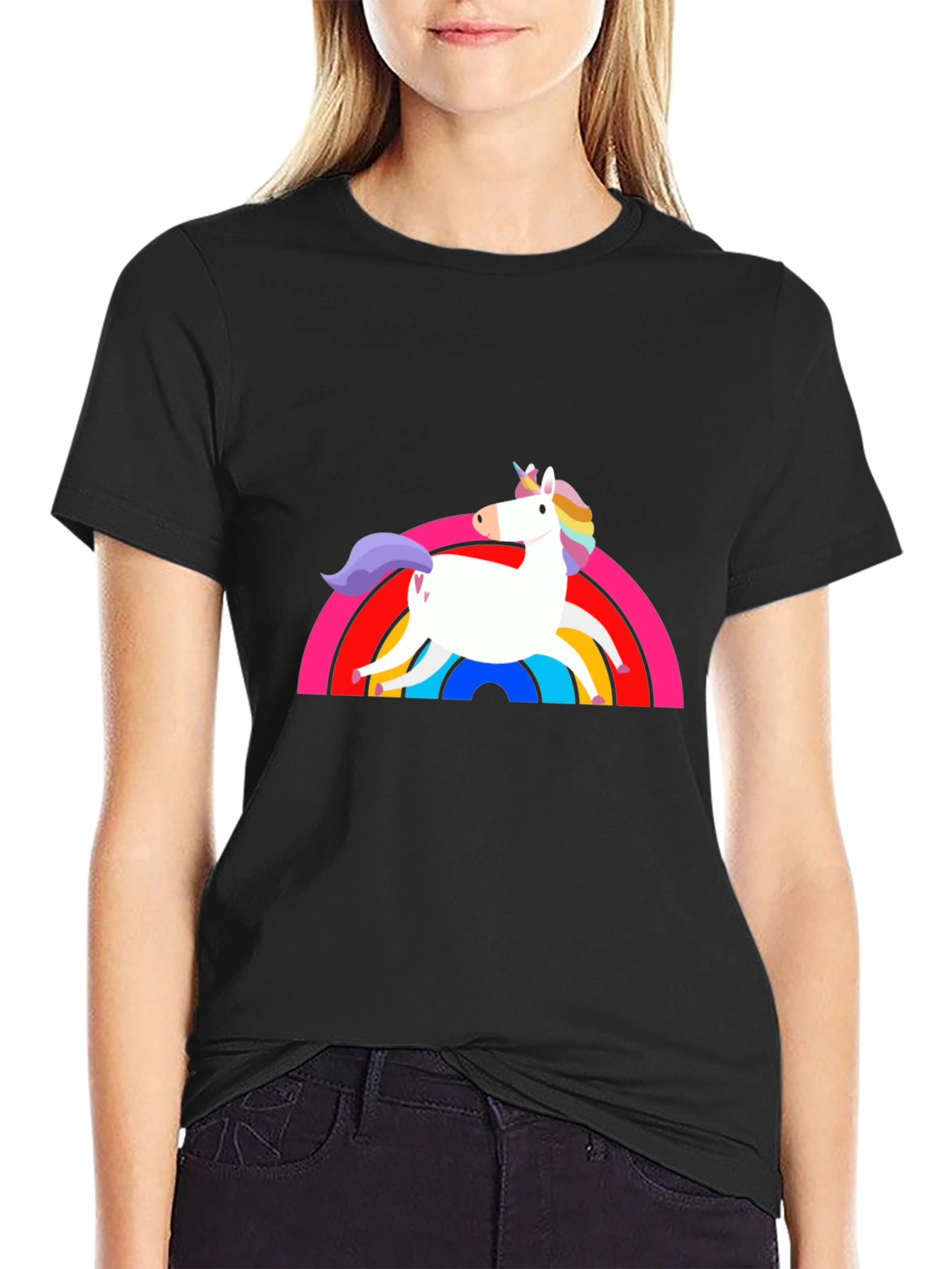 Unicorn Rainbow Graphic T-Shirt
