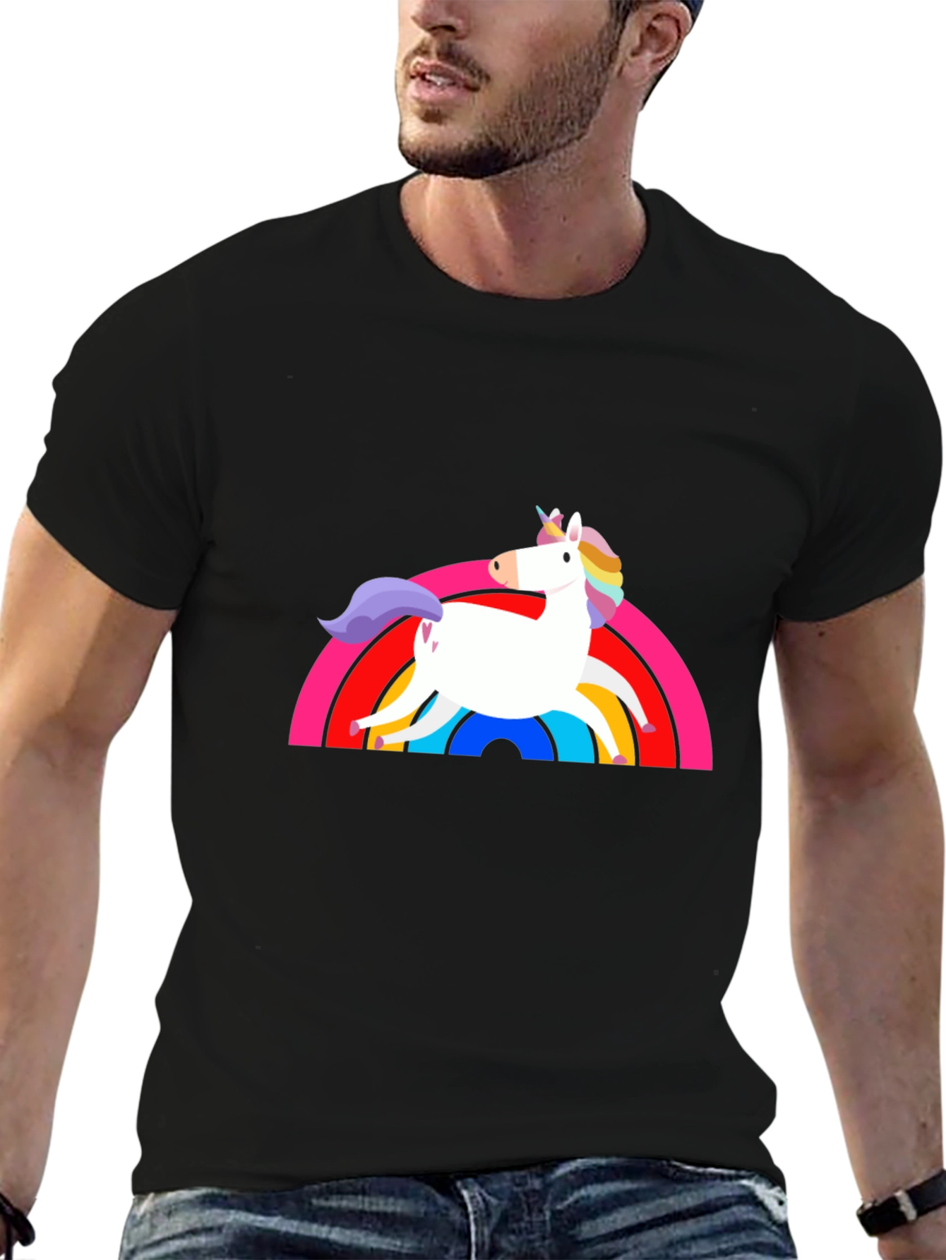 Unicorn Rainbow Graphic T-Shirt