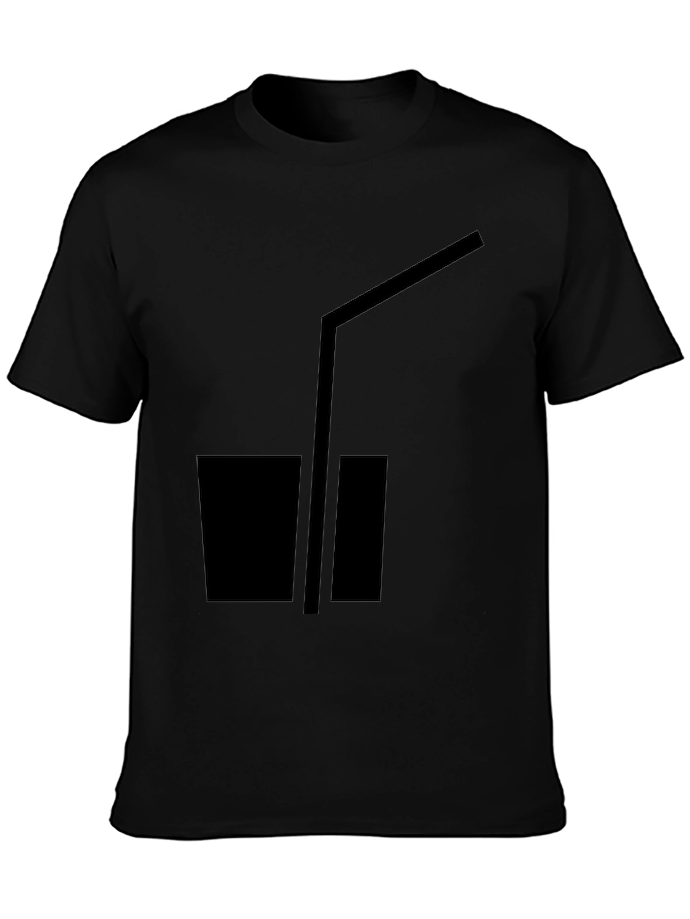 Minimalist Black T-Shirt with Graphic Design
