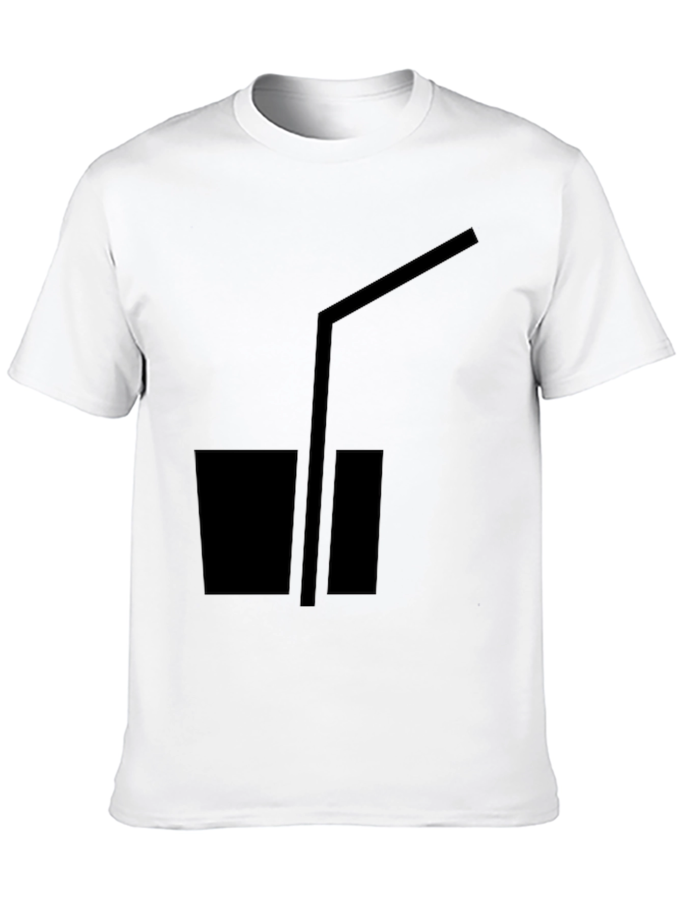 Minimalist Black T-Shirt with Graphic Design