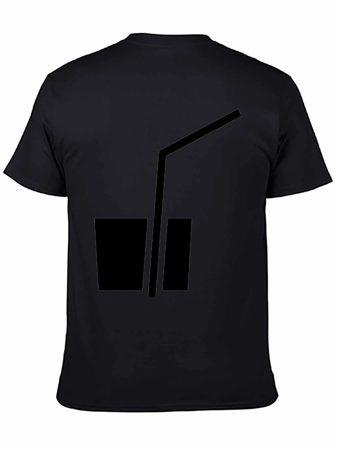 Minimalist Black T-Shirt with Graphic Design