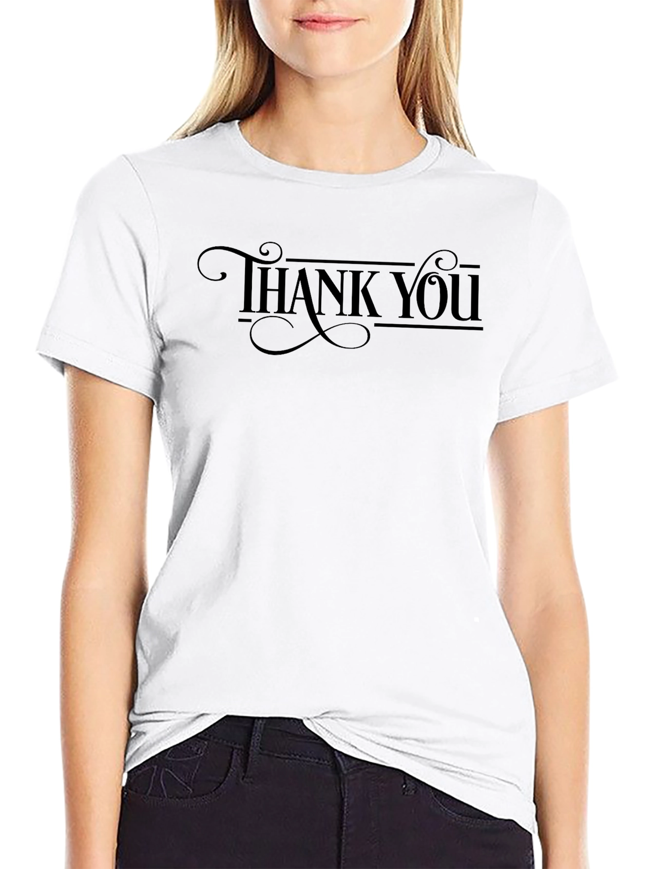 Thank You Graphic Print Tee