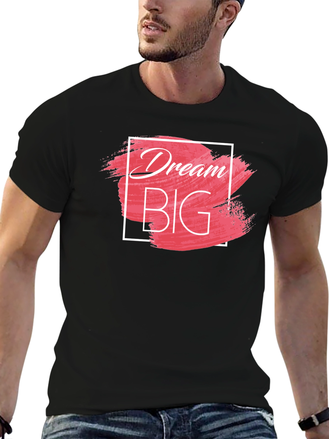 Dream Big Graphic Tee - Stylish Black Cotton T-Shirt