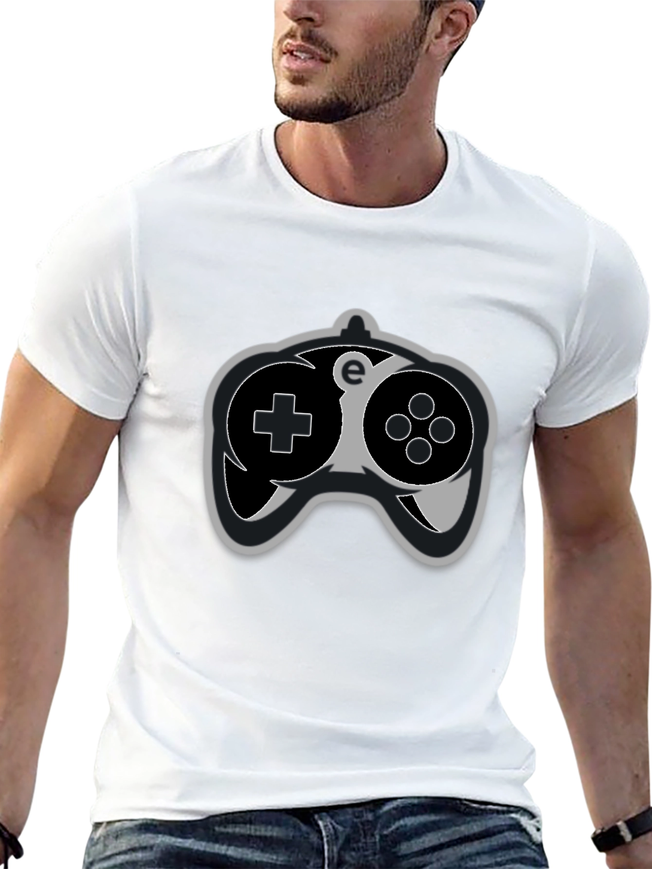 Gamer Controller Graphic Tee - Black Cotton T-Shirt