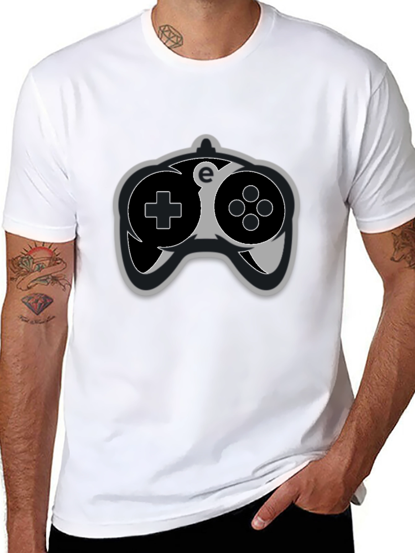Gamer Controller Graphic Tee - Black Cotton T-Shirt
