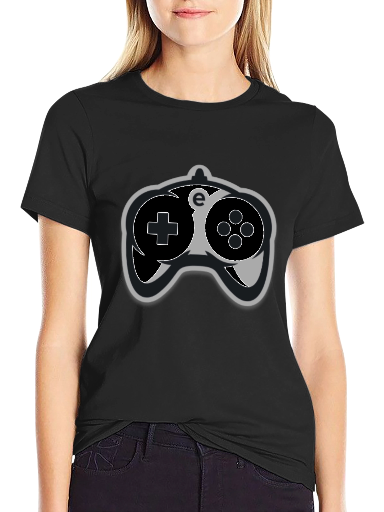 Gamer Controller Graphic Tee - Black Cotton T-Shirt