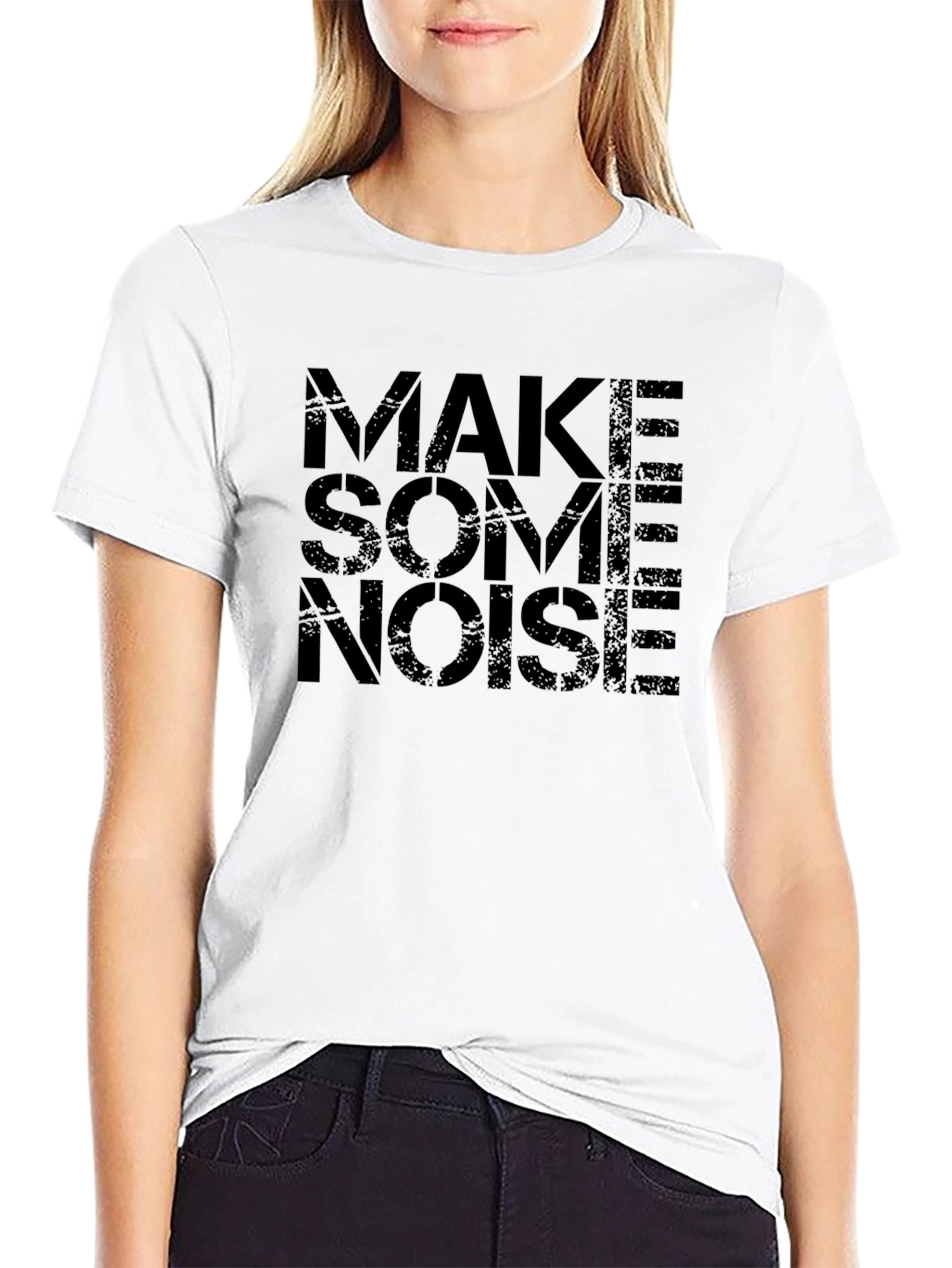 Make Some Noise Black Graphic Tee