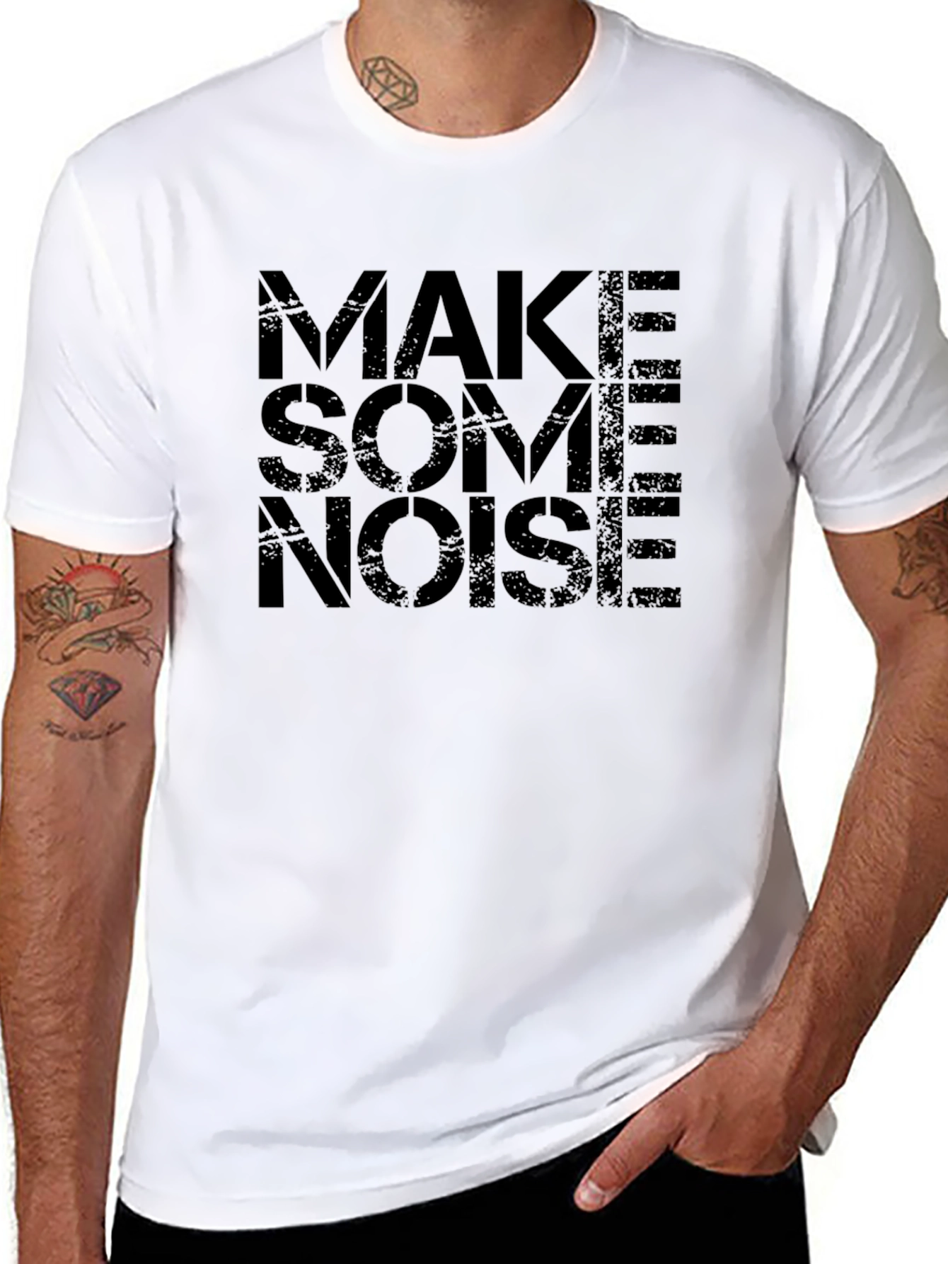 Make Some Noise Black Graphic Tee