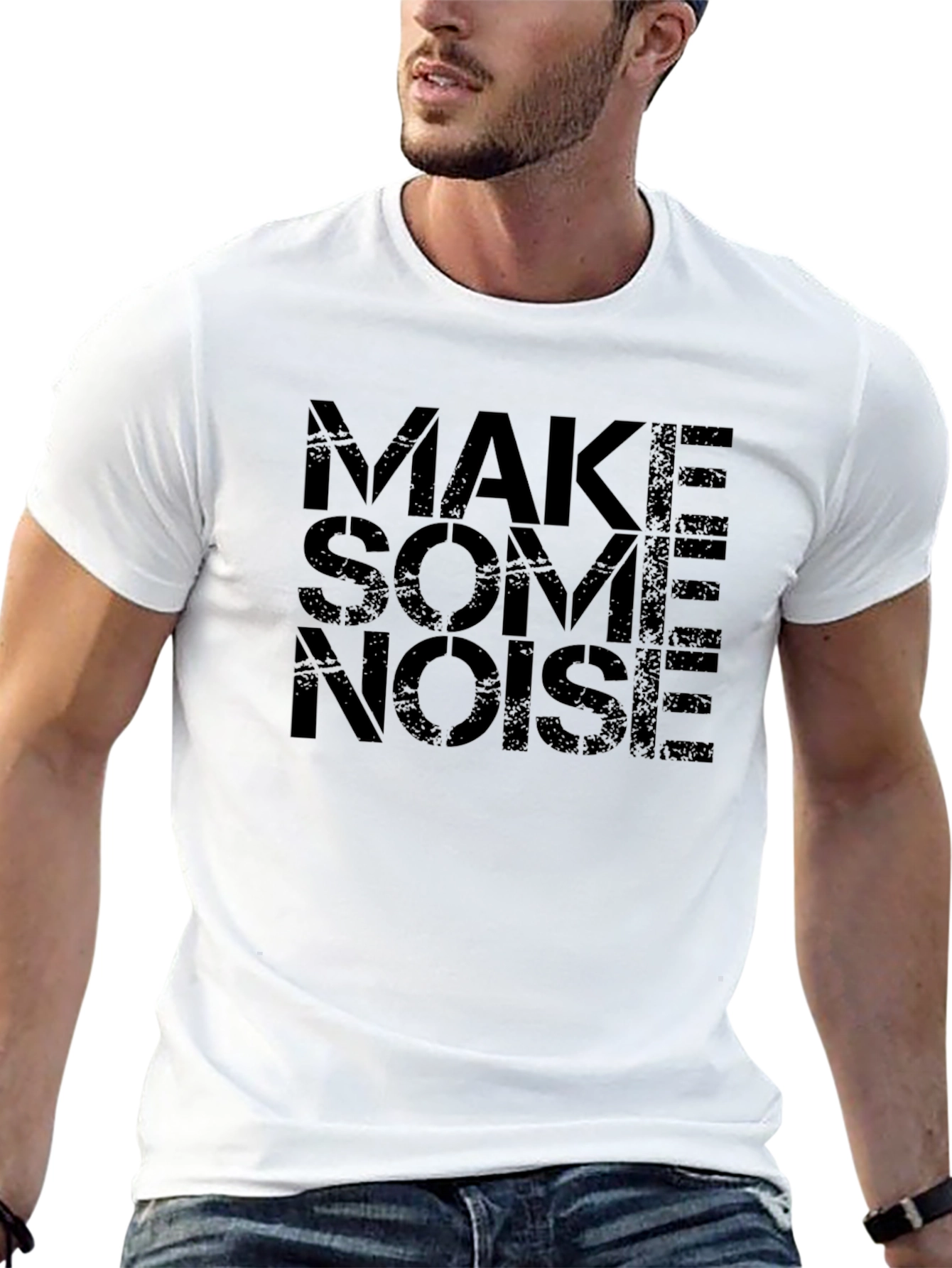 Make Some Noise Black Graphic Tee