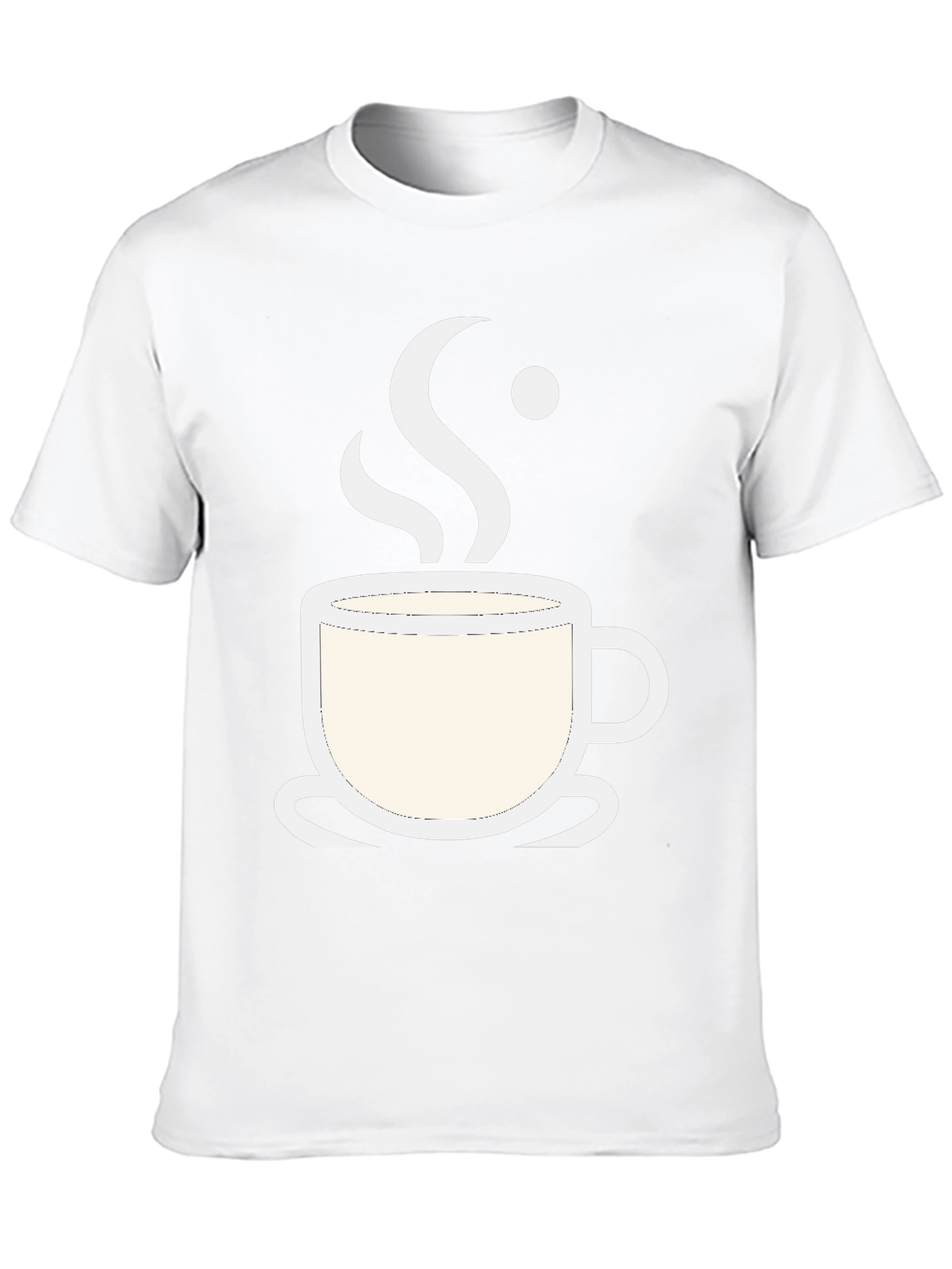 Coffee Cup Graphic Tee - Black Cotton Blend