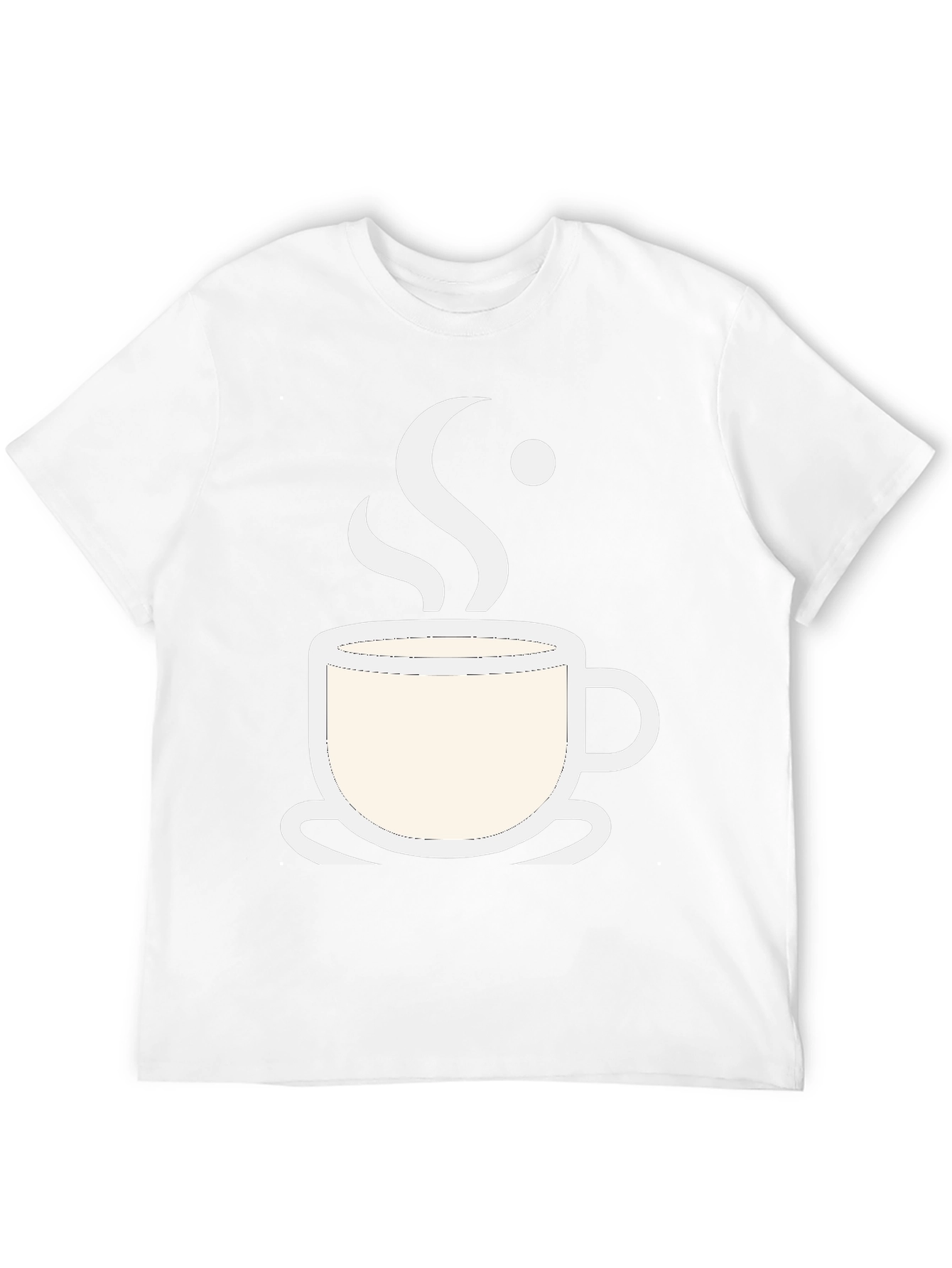 Coffee Cup Graphic Tee - Black Cotton Blend