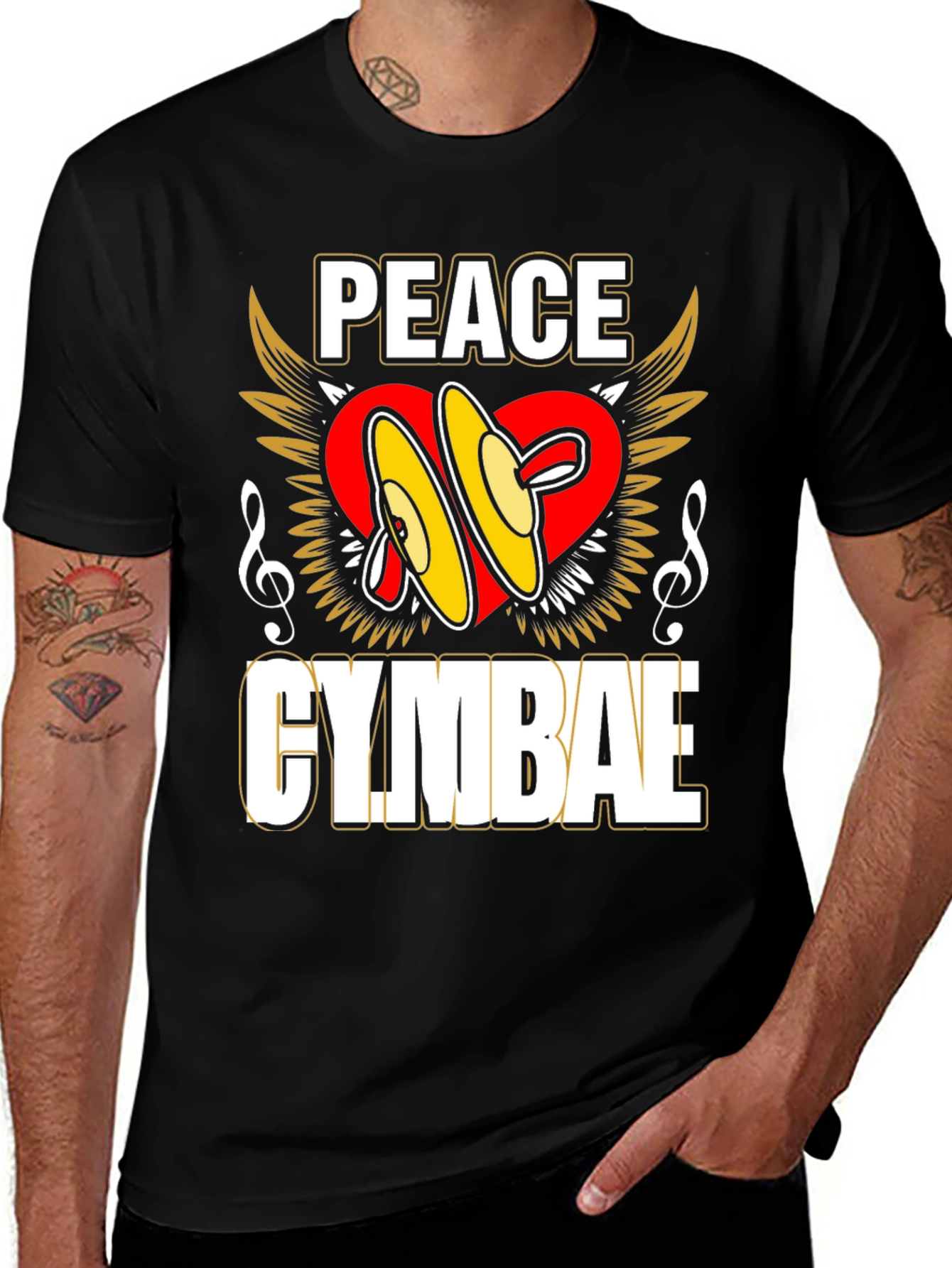Peace Cymbae T-Shirt - Musician Apparel